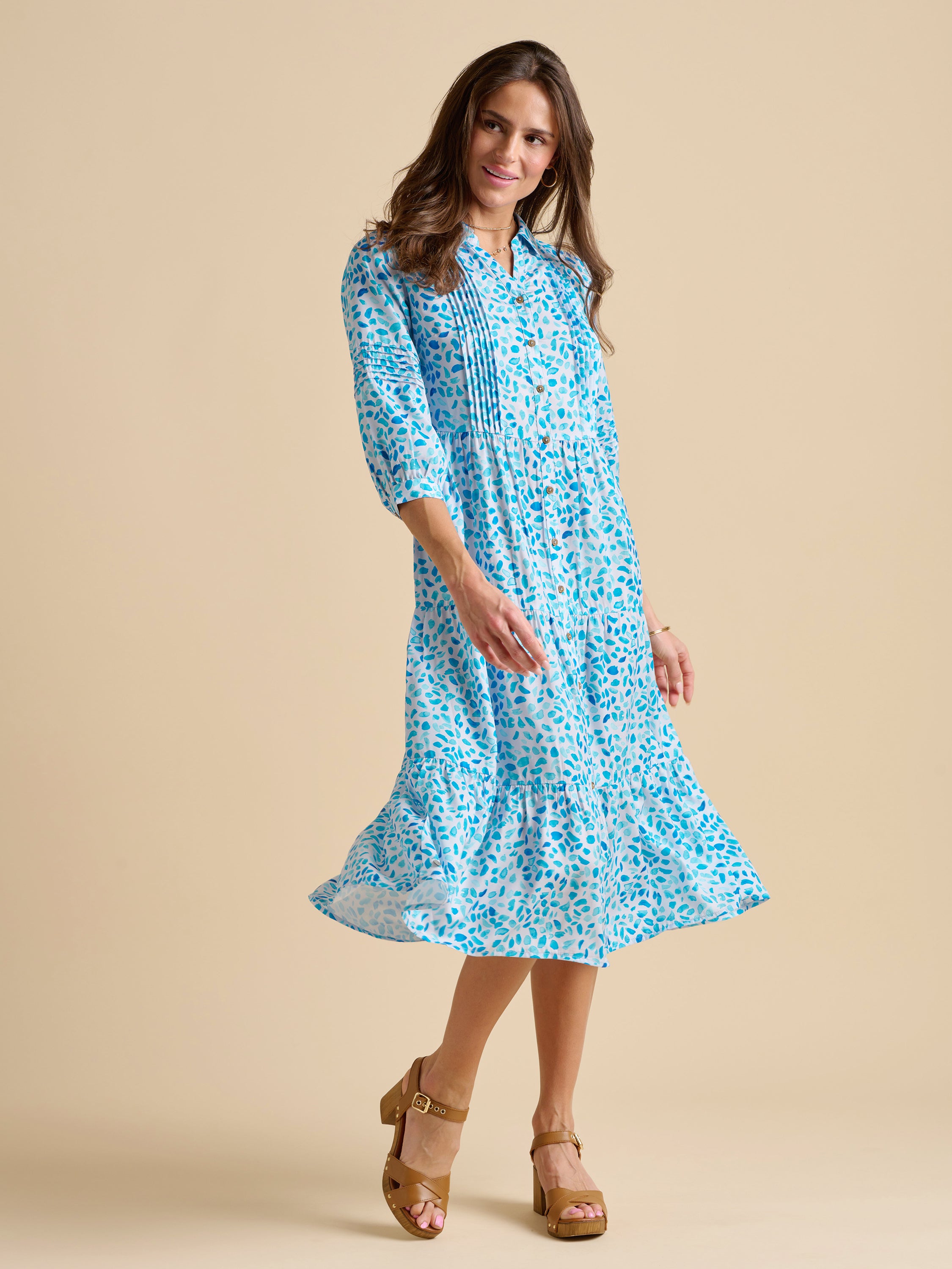Womens Blue Sea Glitter Midi Dress | Brakeburn Womens Blue Sea Glitter Midi Dress | Brakeburn