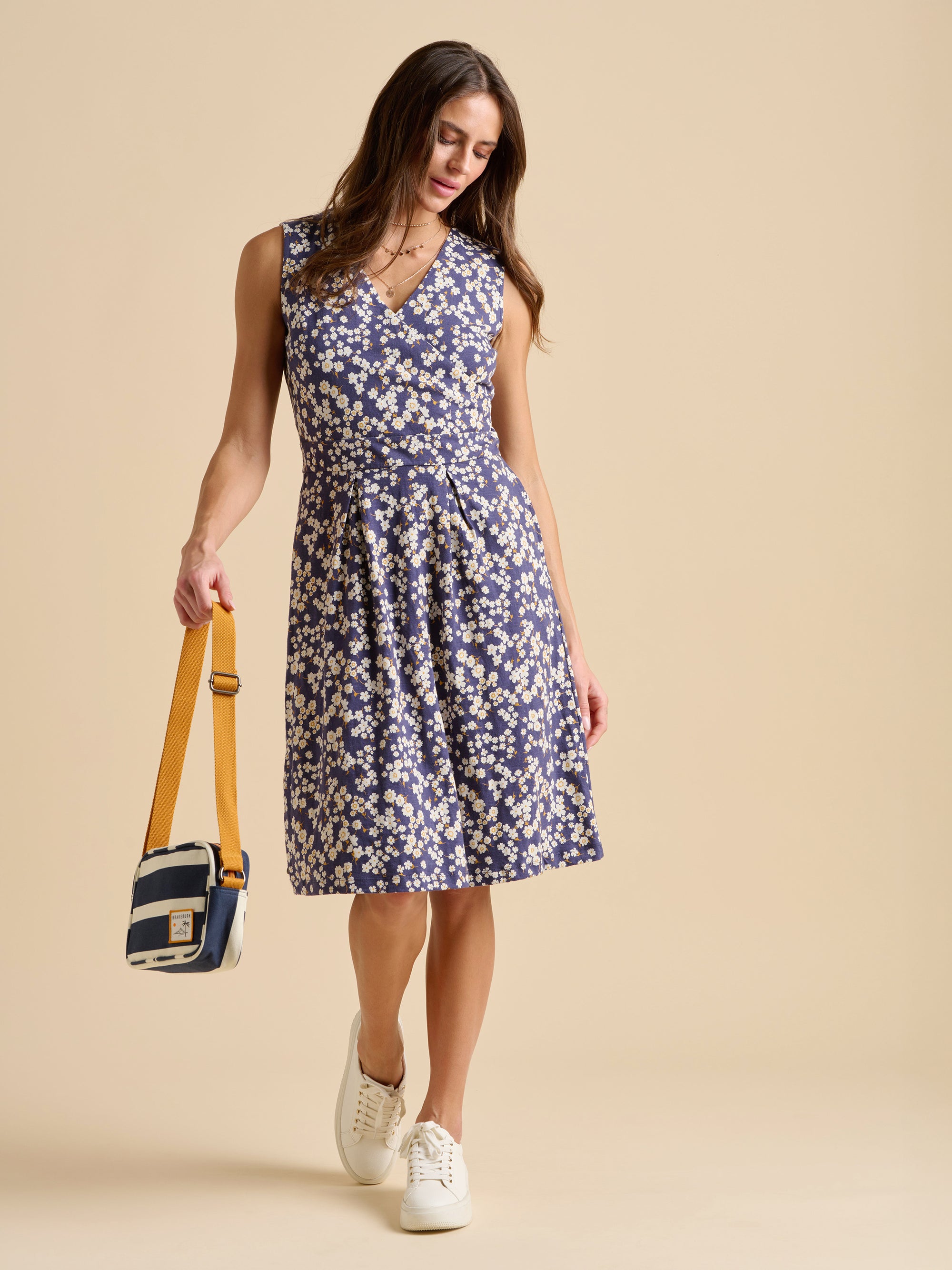 Floating Daisy Knee Length Dress