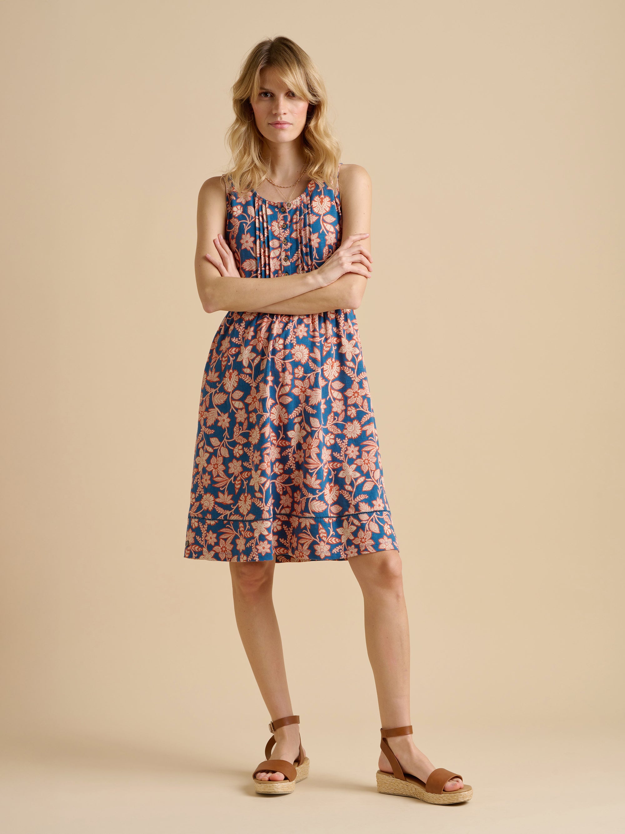Midnight Garden Knee Length Dress