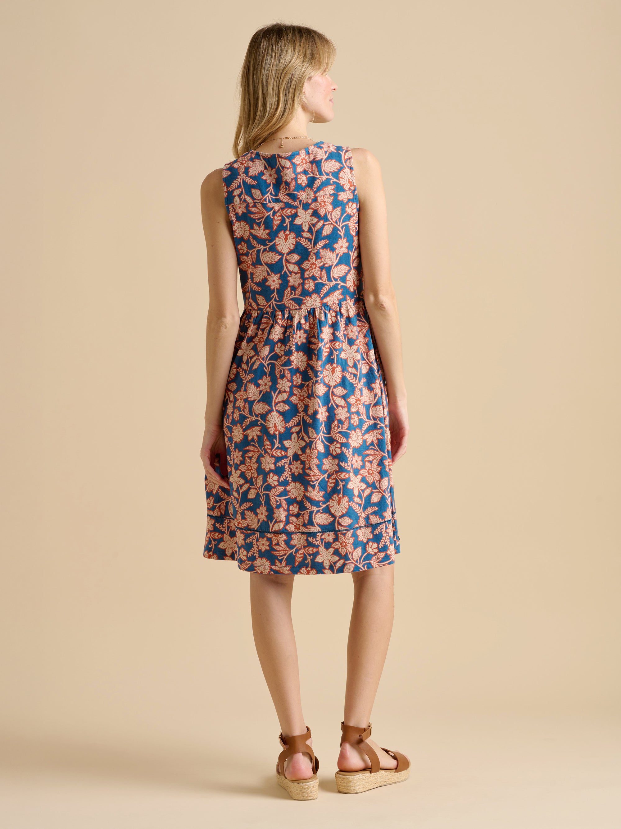 Midnight Garden Knee Length Dress