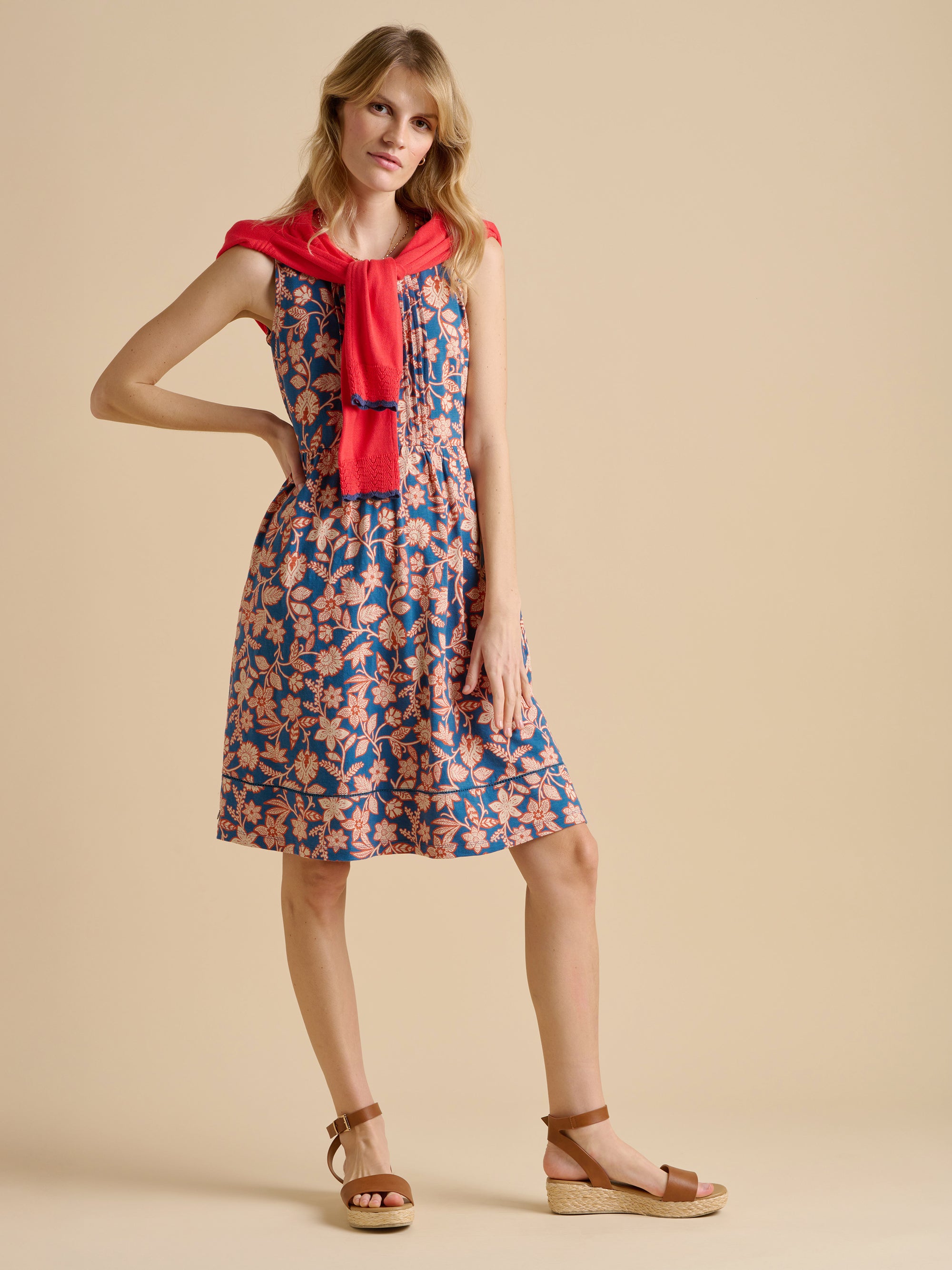 Midnight Garden Knee Length Dress