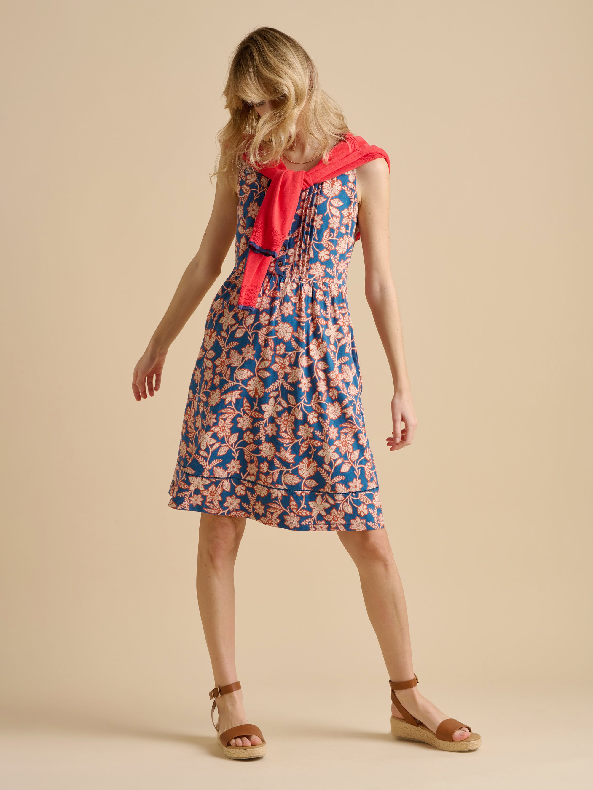 Midnight Garden Knee Length Dress