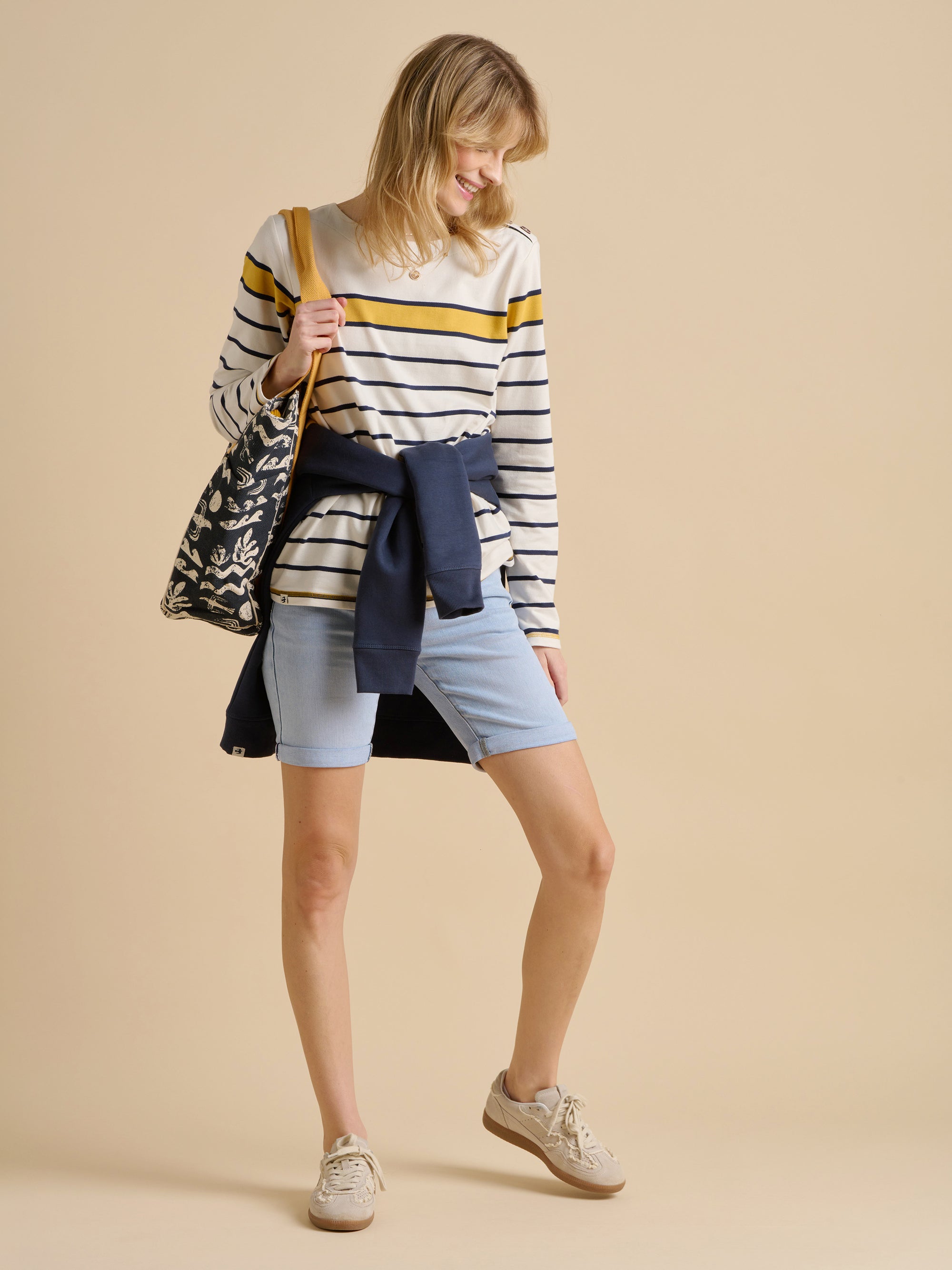 Engineered Stripe Bella Crew