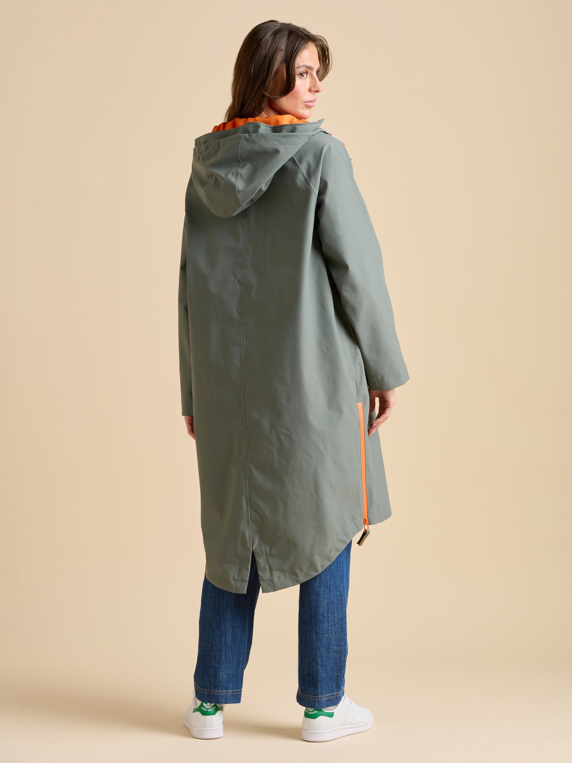Orange Pop Waterproof Coat