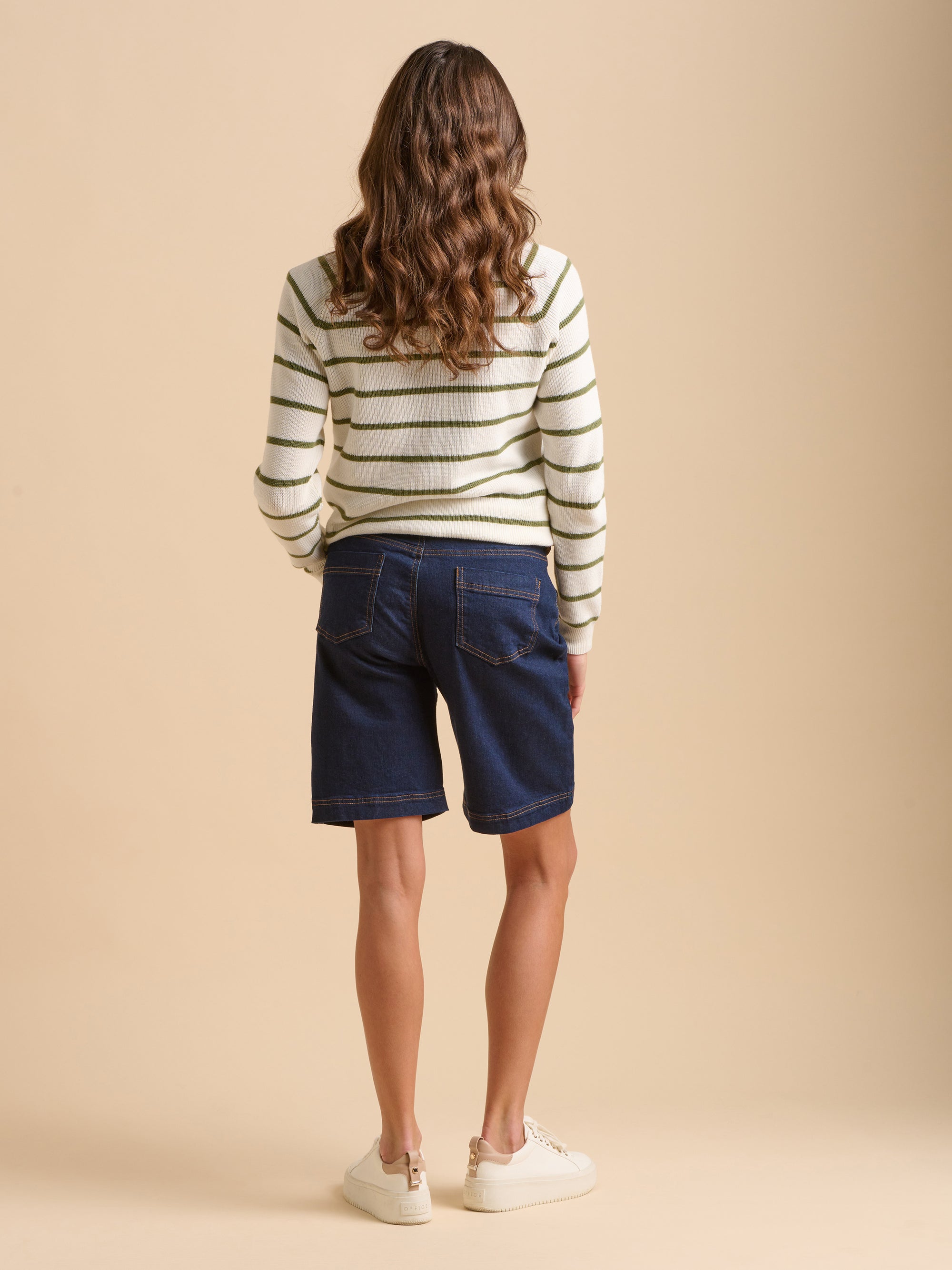 Wide Leg Denim Short