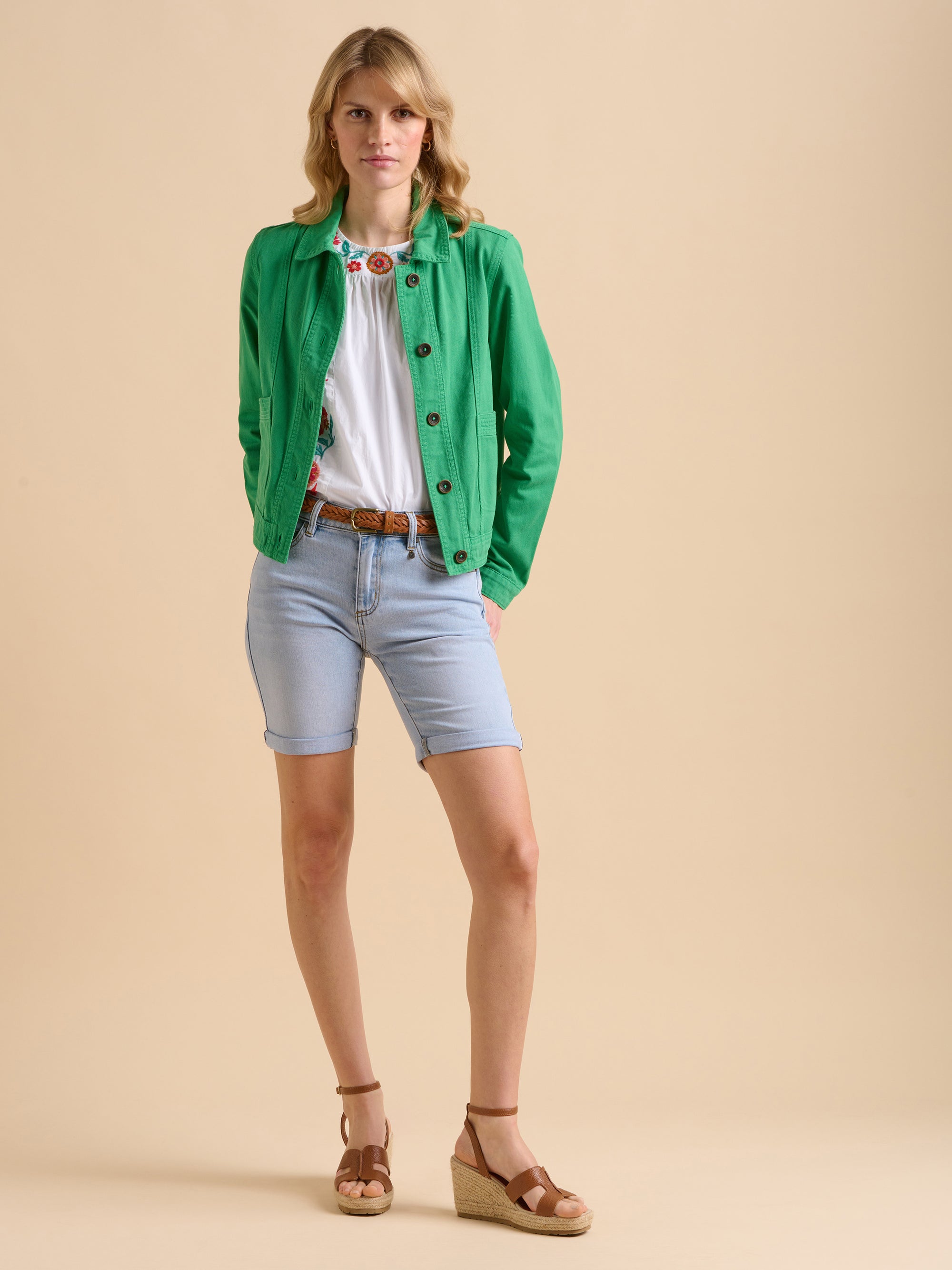 Slim Fit Denim Short