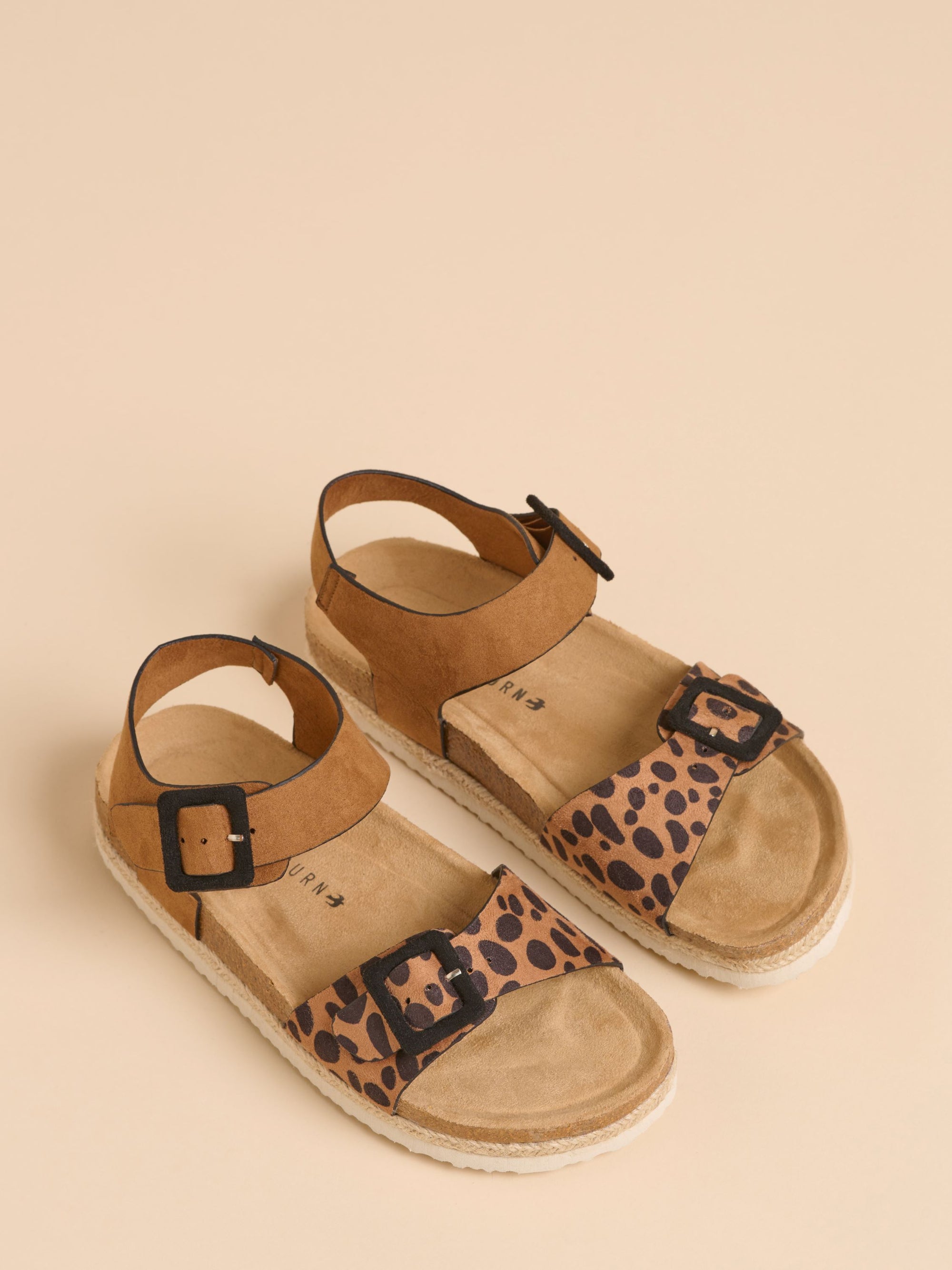 Leopard Spot Ankle Strap Sandal