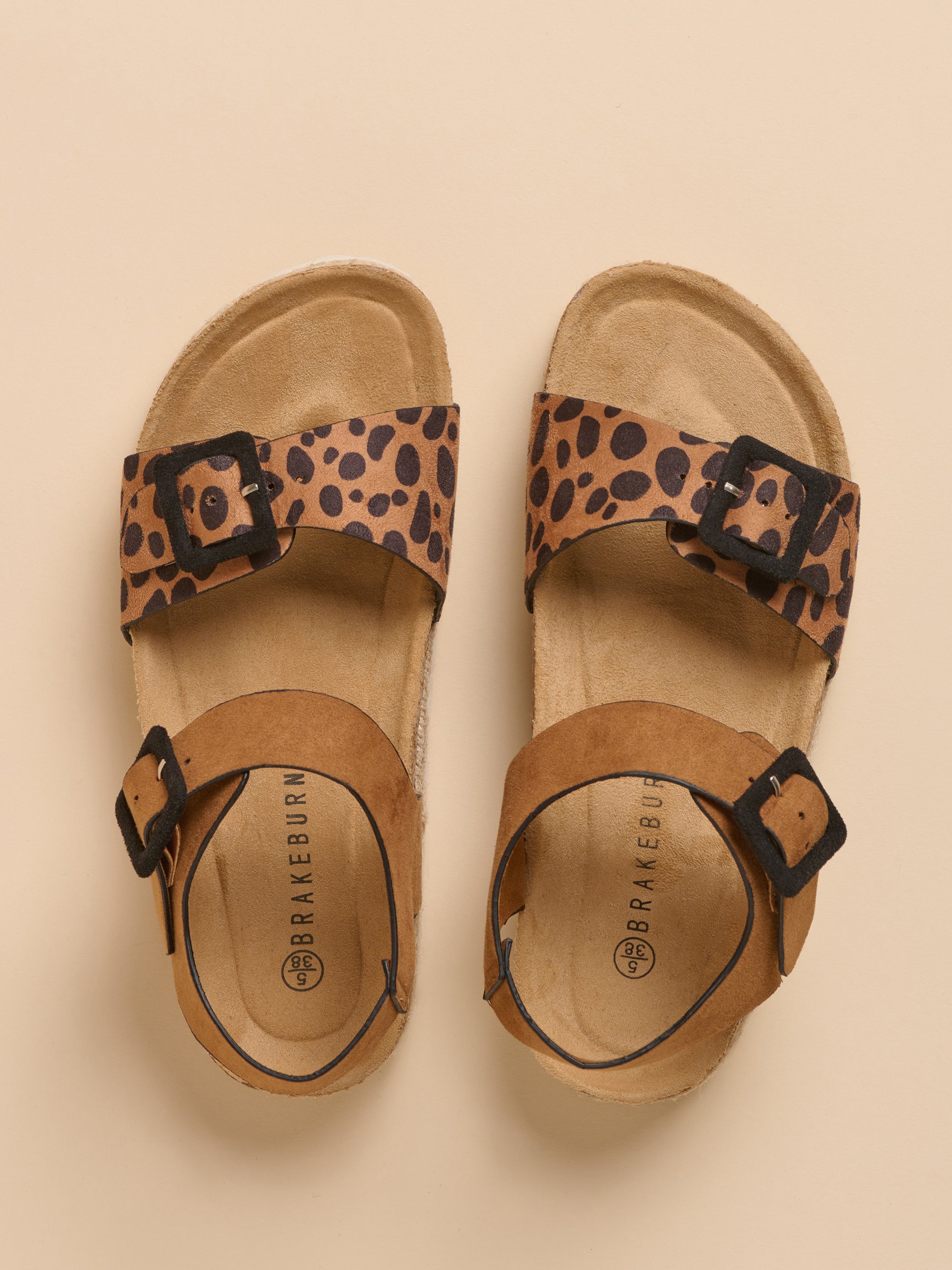 Leopard Spot Ankle Strap Sandal