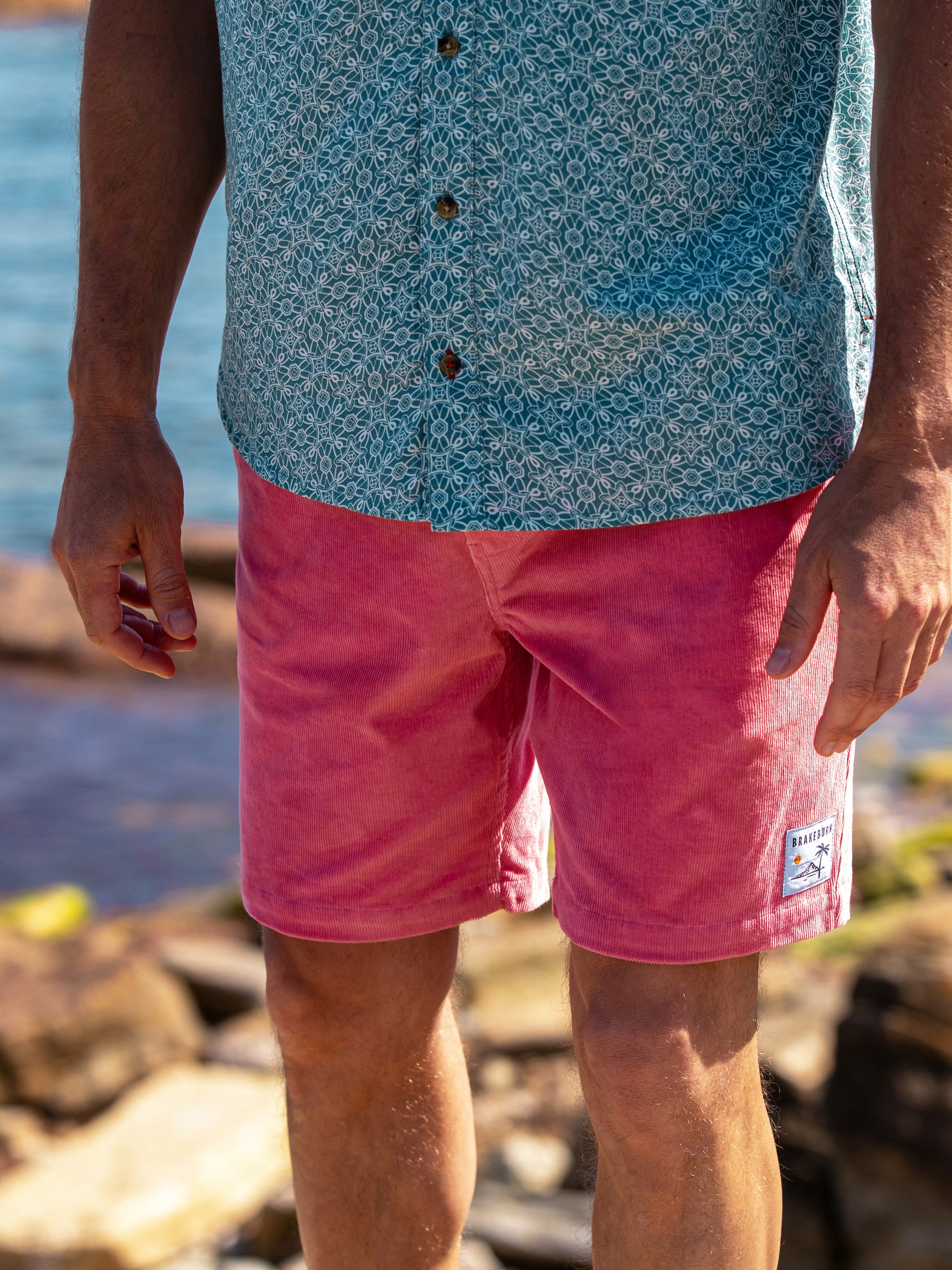 Pink Cord Shorts