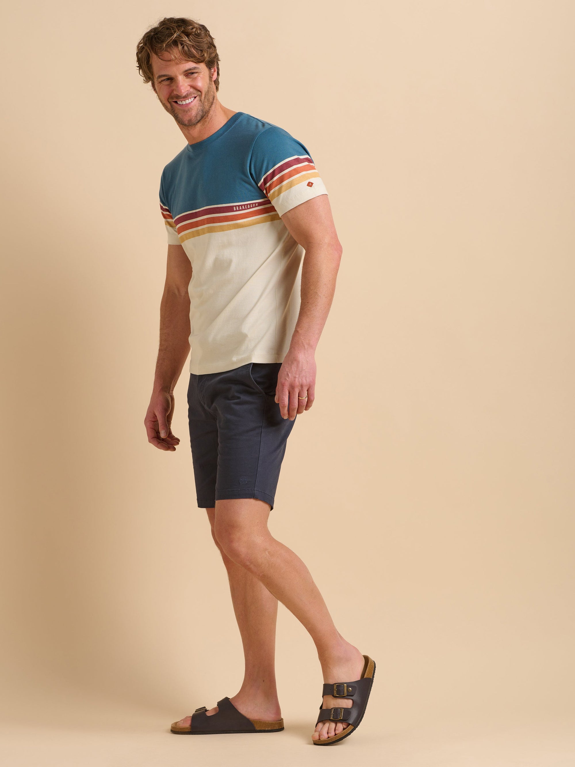 Colour Block Stripe Tee