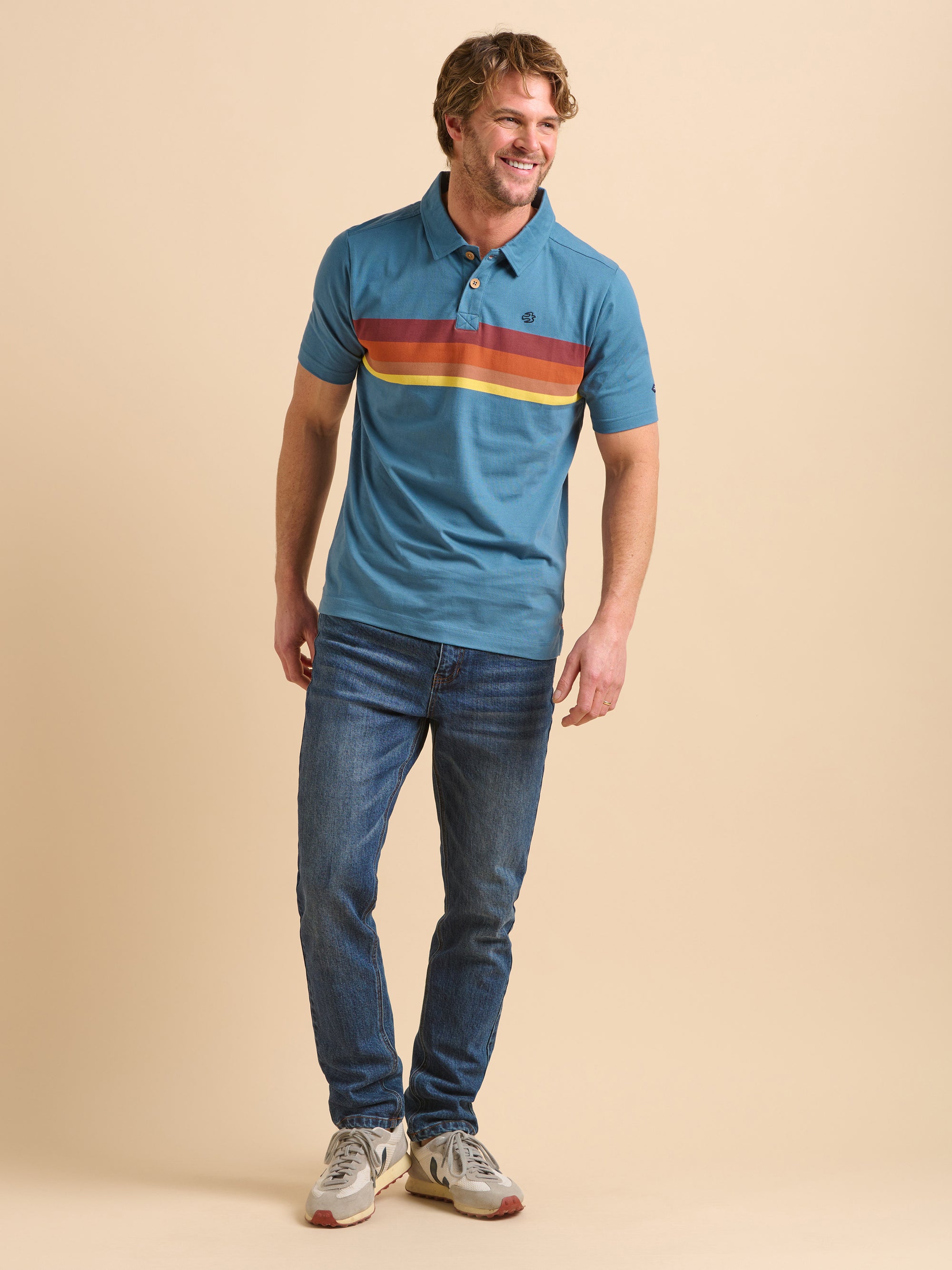 Retro Stripe Polo