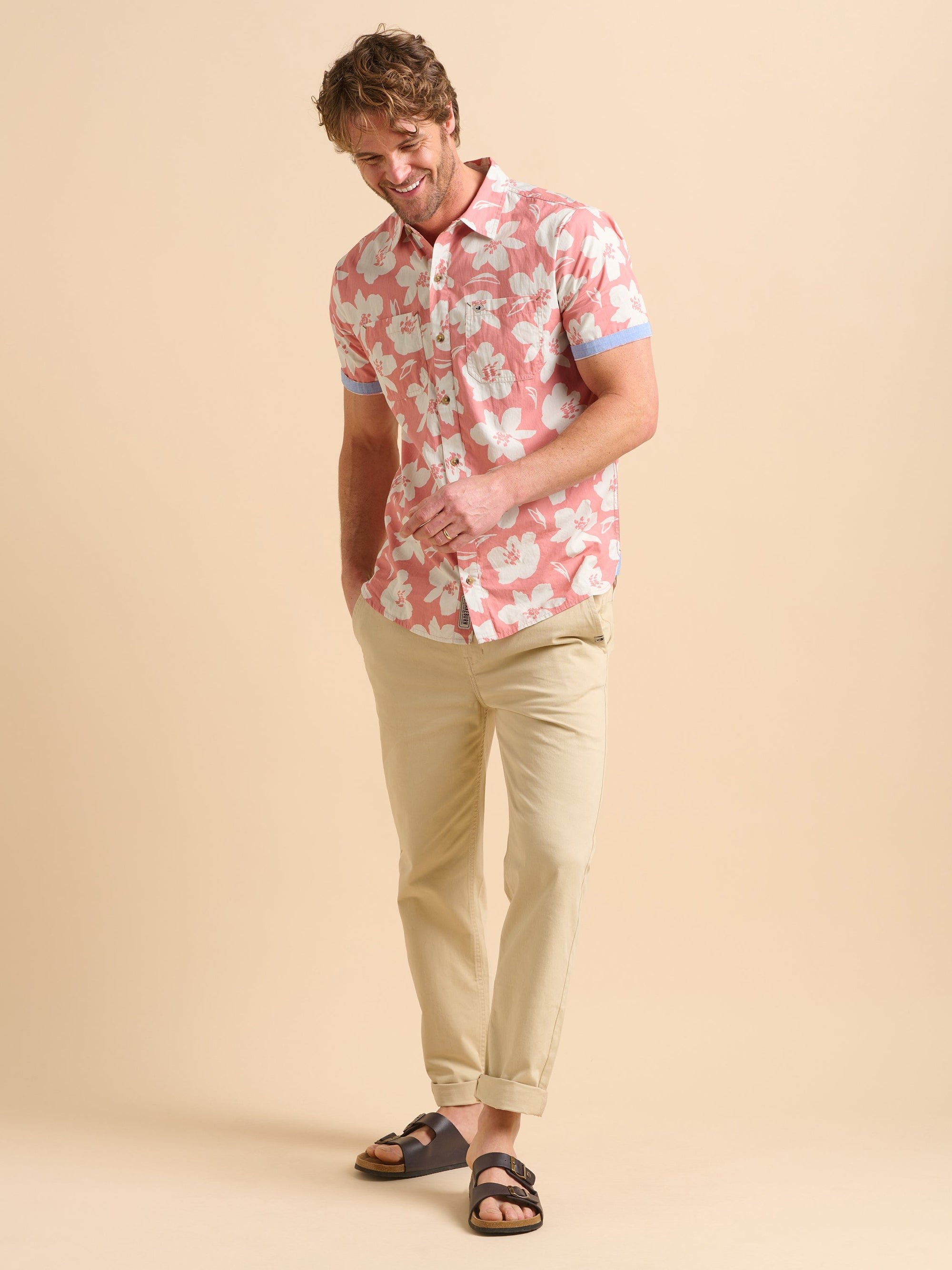 Beige Drawcord Chino