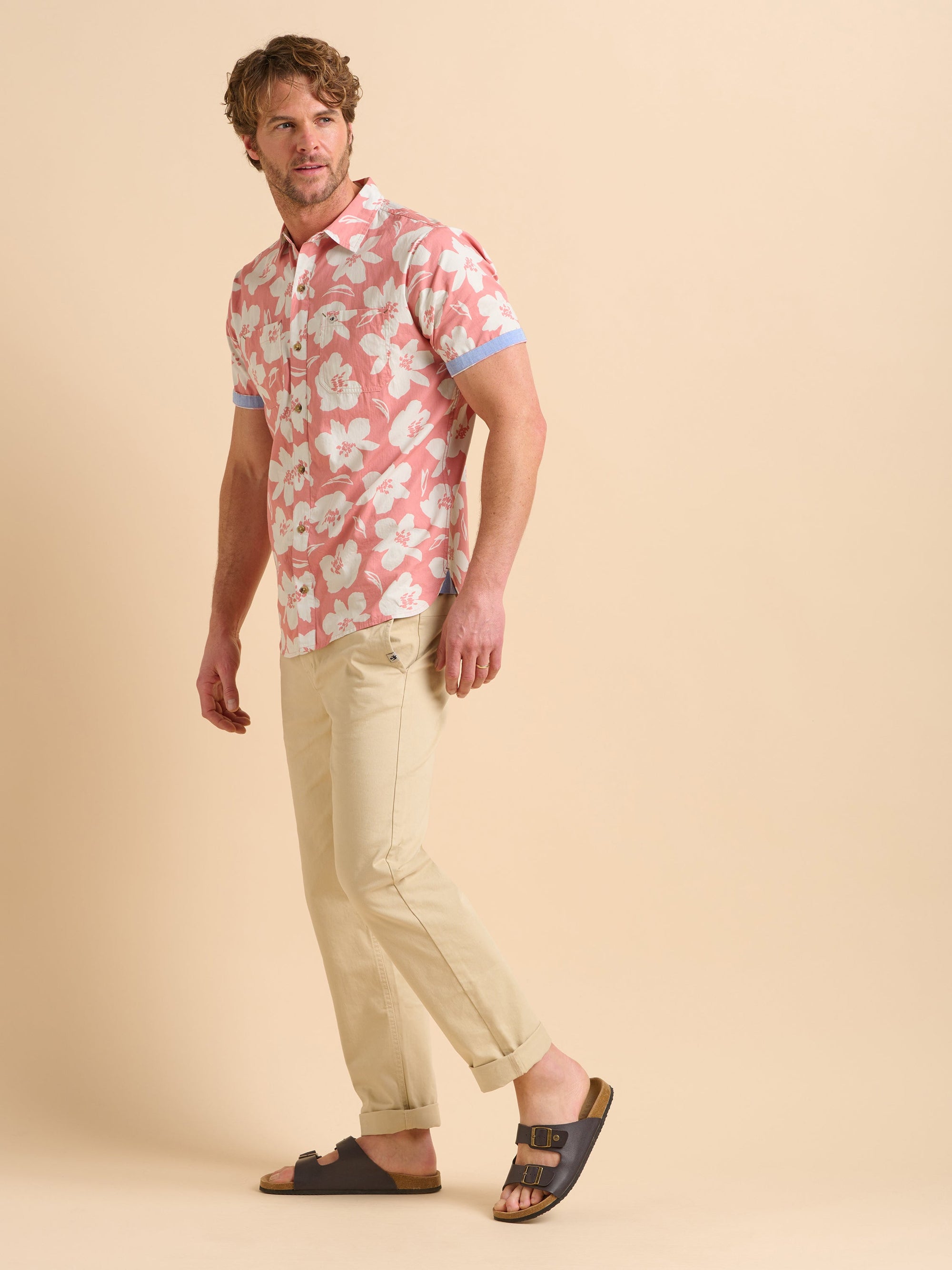 Beige Drawcord Chino