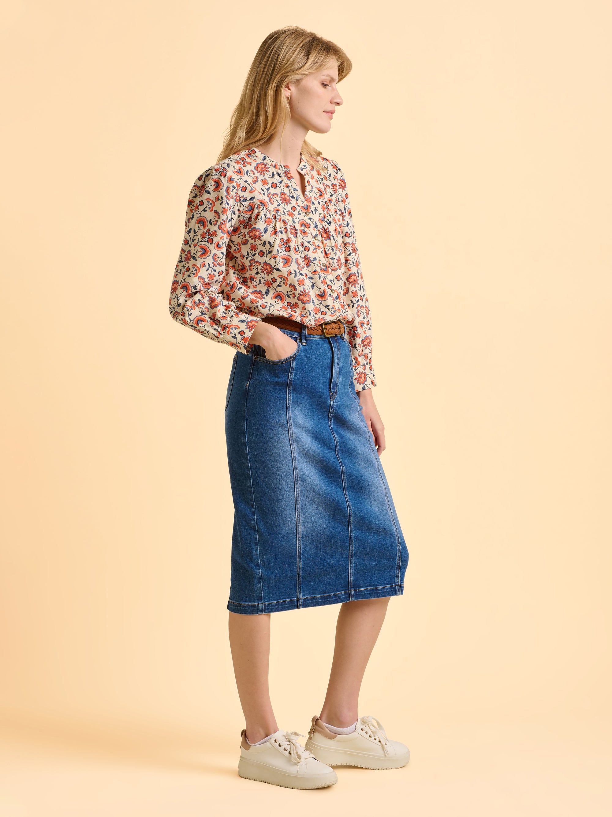 Lindsay Cream Cord Blouse