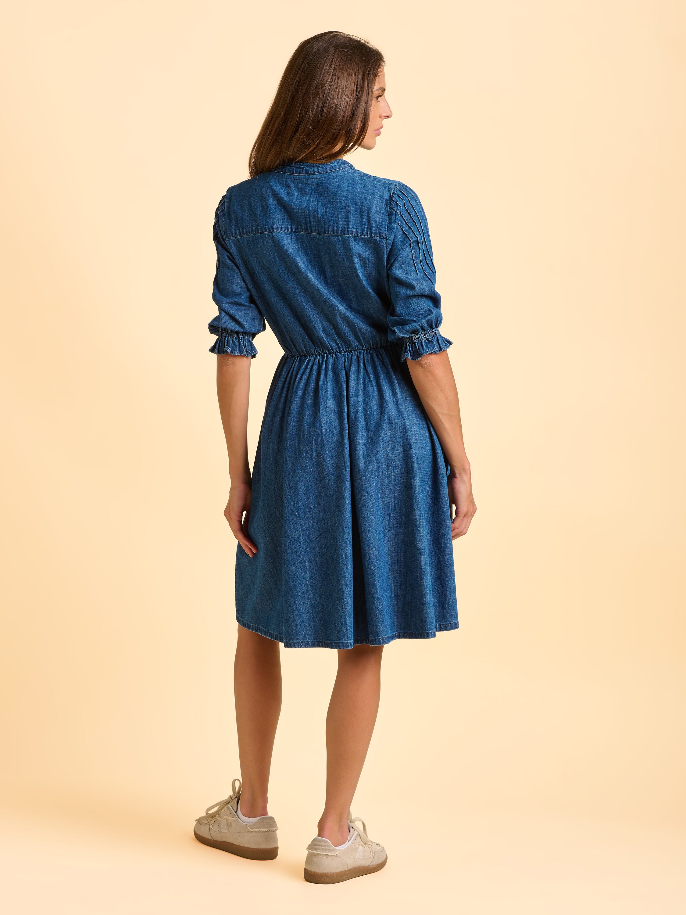 brakeburn denim dress Womens Navy Sandsfoot Knee Length Dress