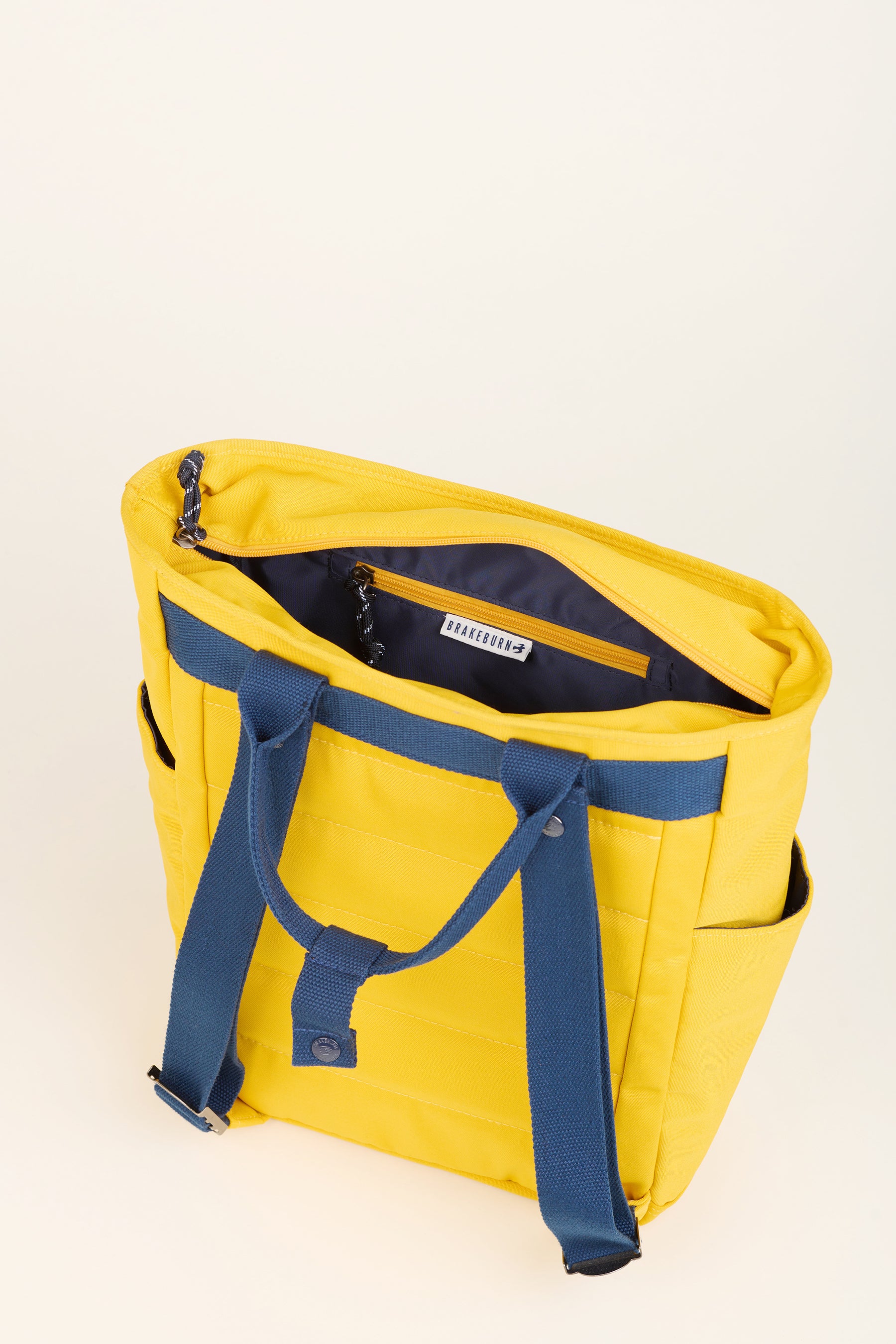 Yellow And Navy Tote Backpack