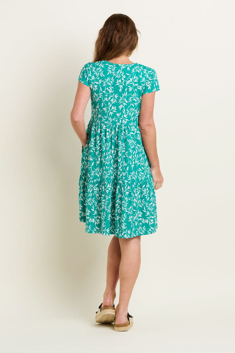Bamboo Leaves Tiered Dress