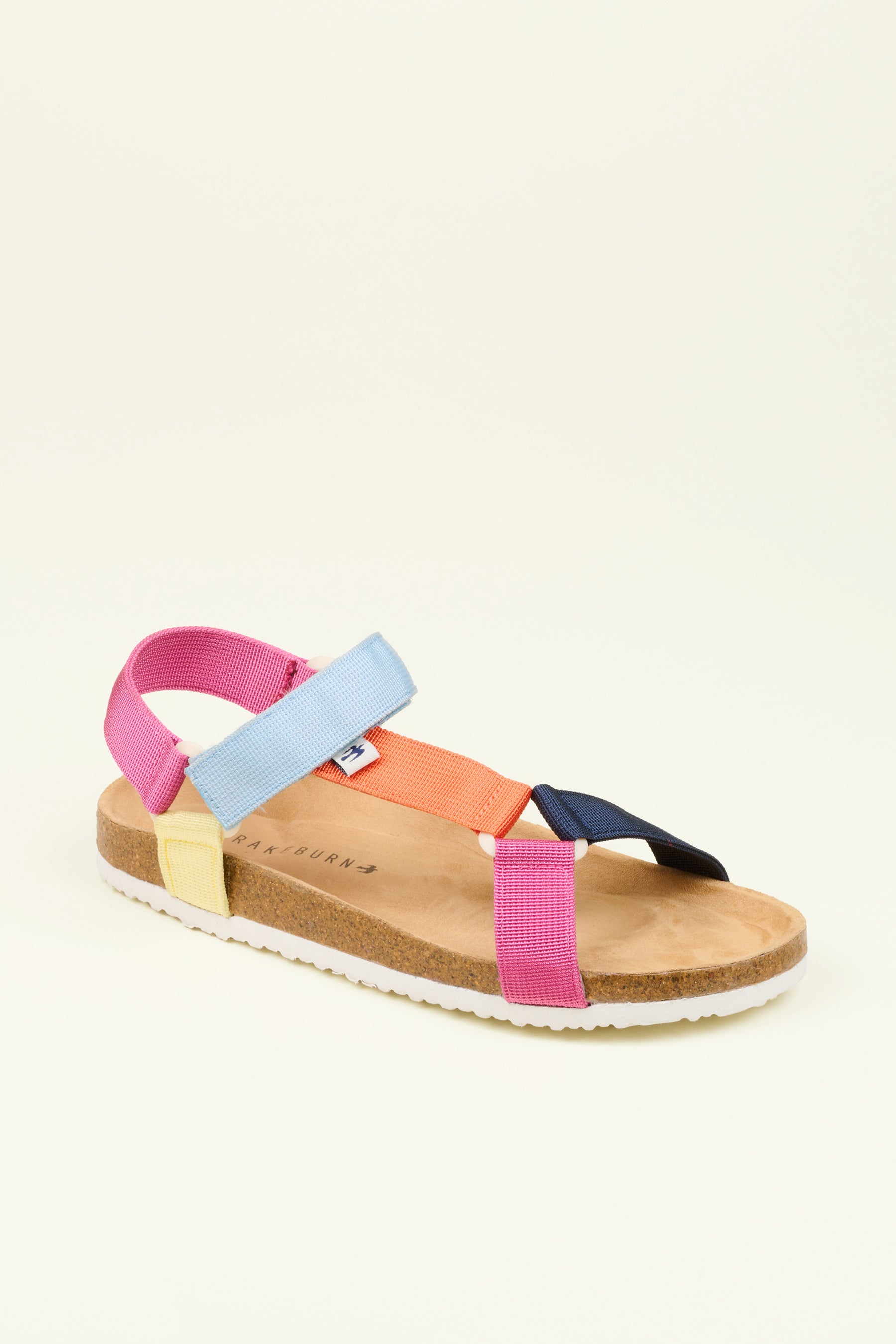 Rainbow Webbing Strap Sandals