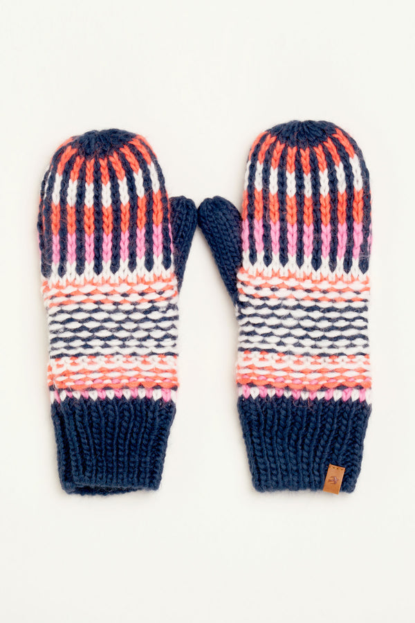 Textured Stripe Knitted Gloves