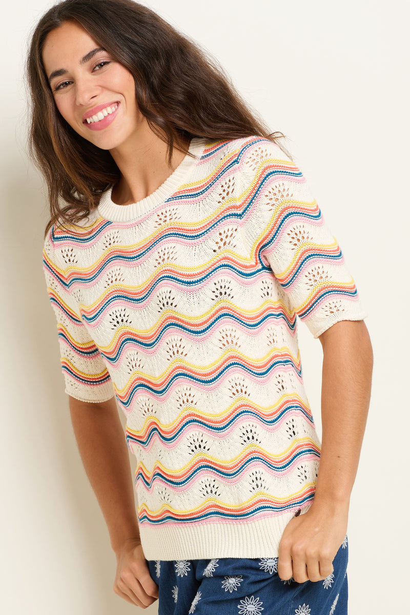 Rainbow Wave Knitted Tee
