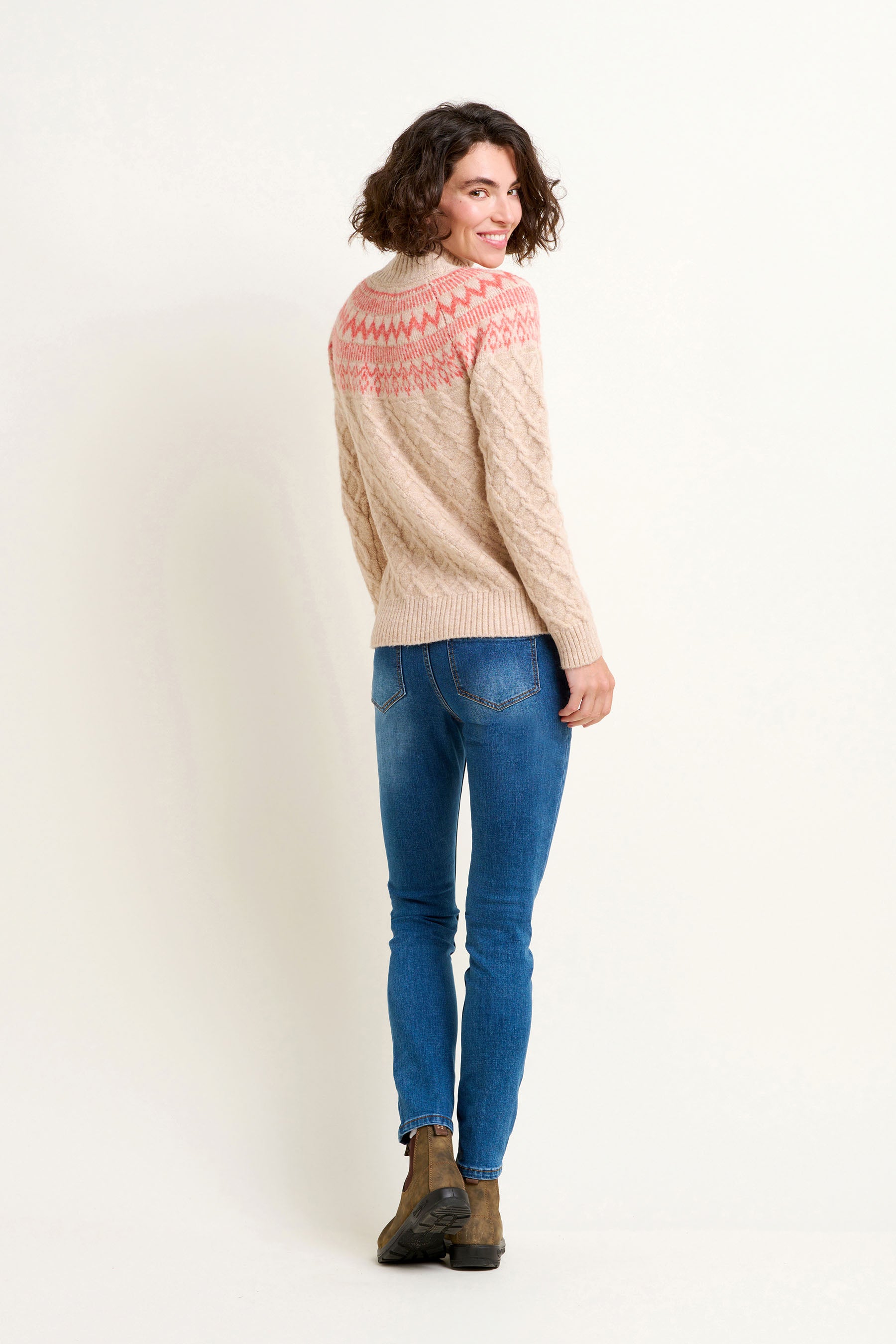 Retro Cable Mix Knitted Jumper