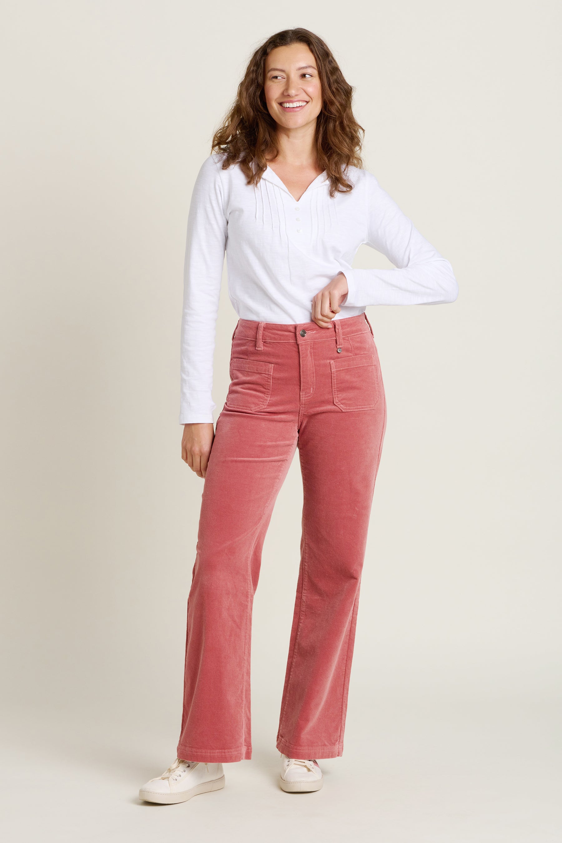 Women's Pink Kickflare Cord Trouser Brakeburn