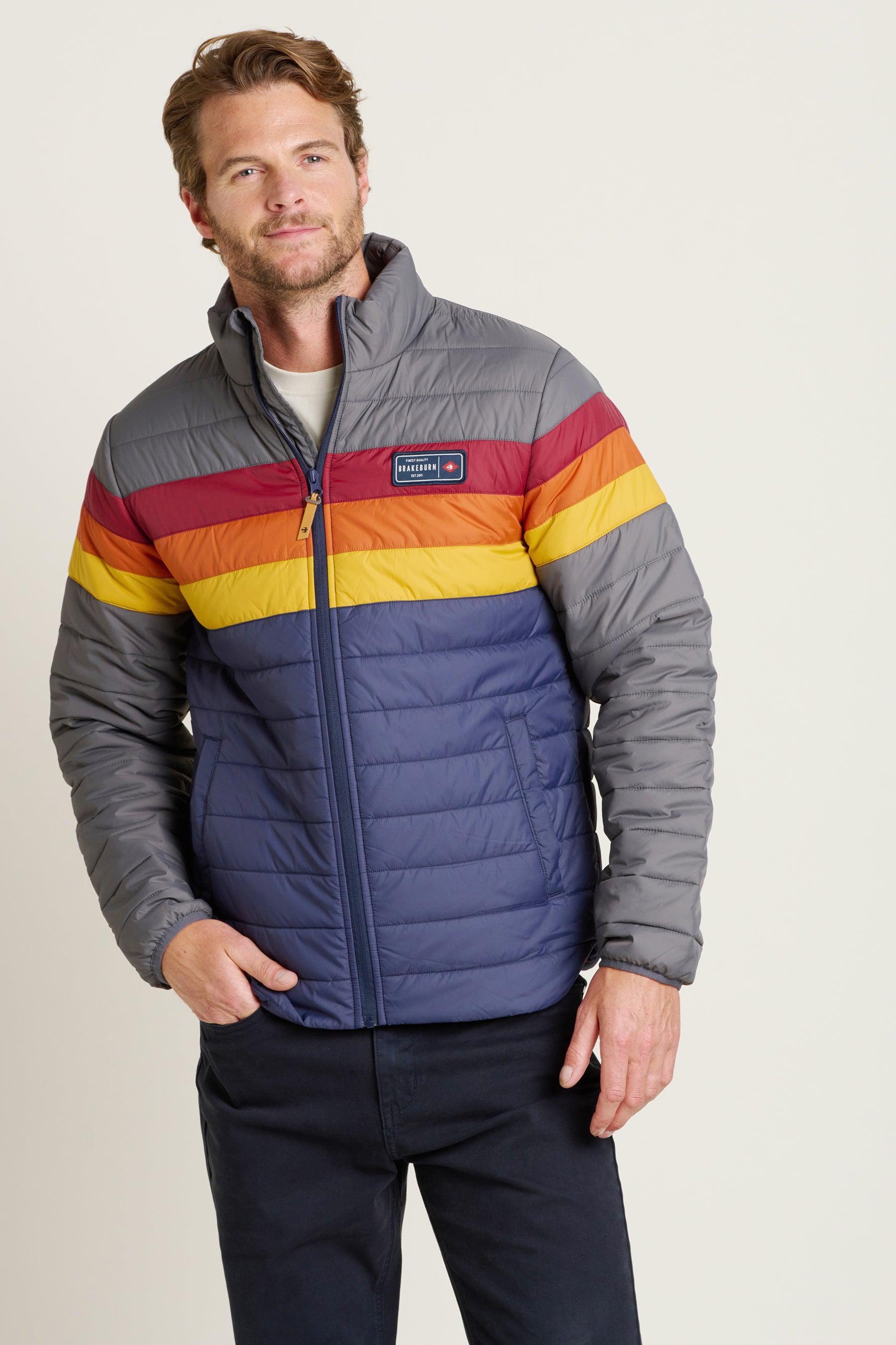 Men's Multi Colour Block Puffer Brakeburn