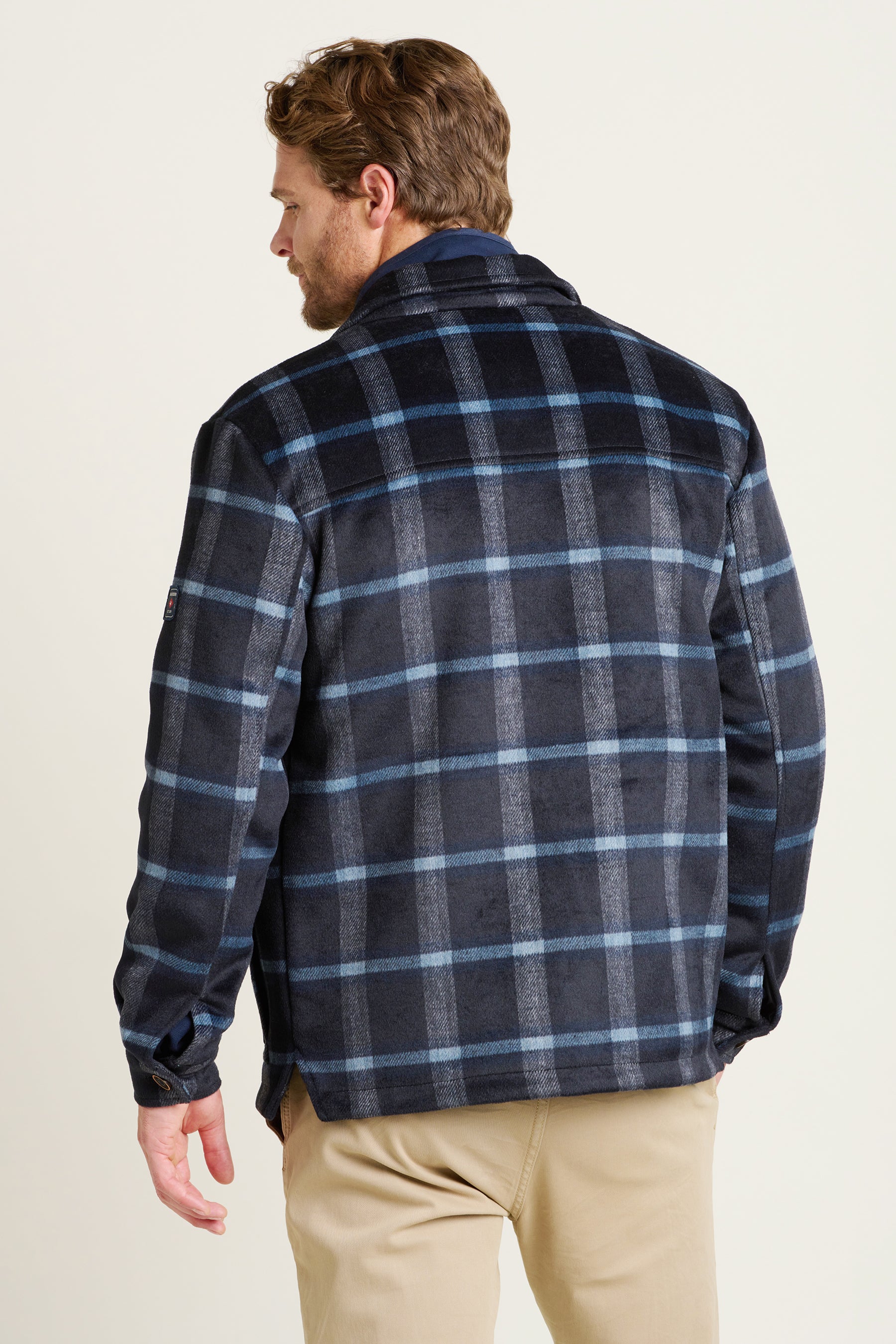 Check Faux Wool Jacket