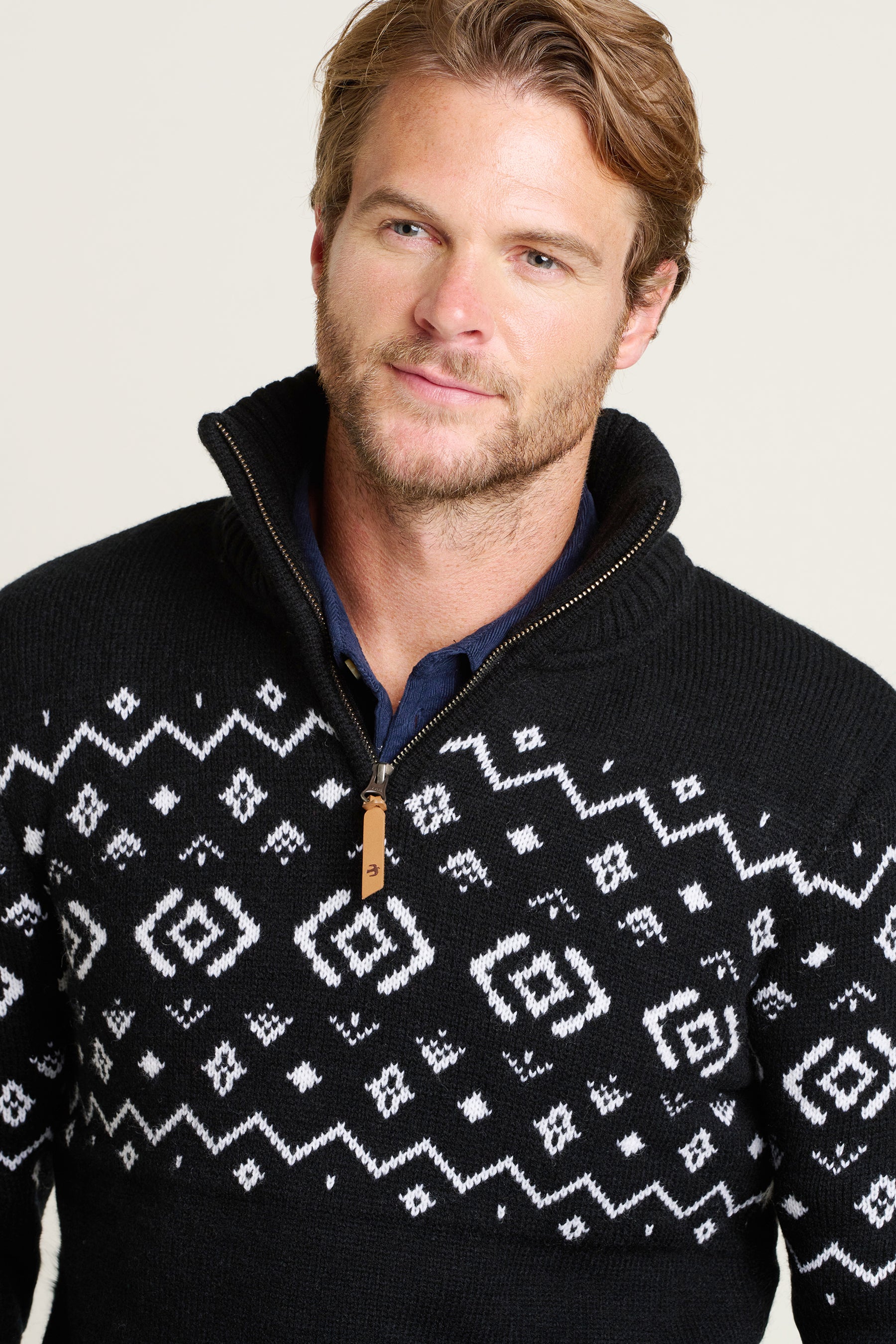 Fairisle Quarter Zip Jumper