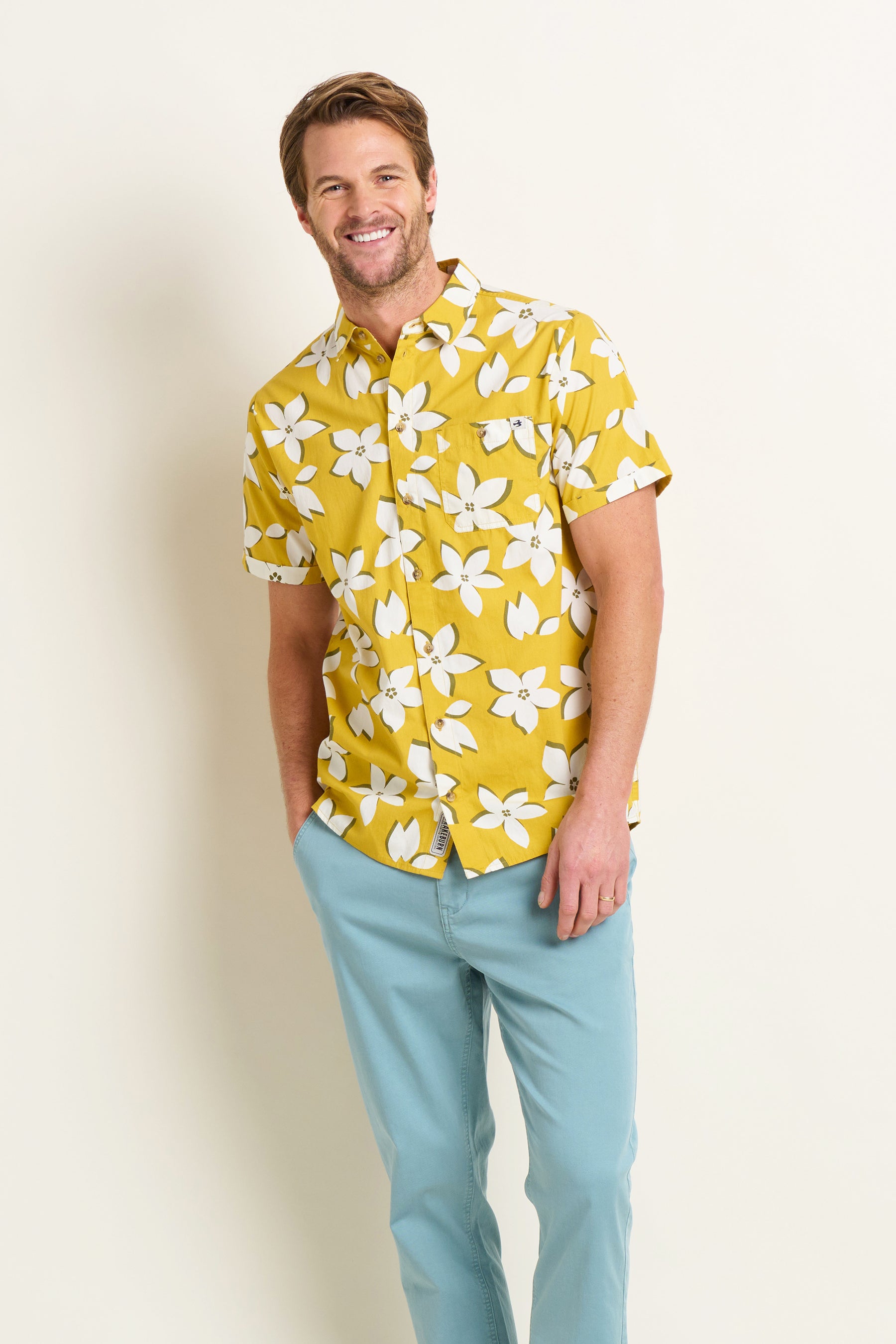 mens yellow floral dress shirt Rockmount Men's Vintage Yellow Sunflower Print Western Shirt