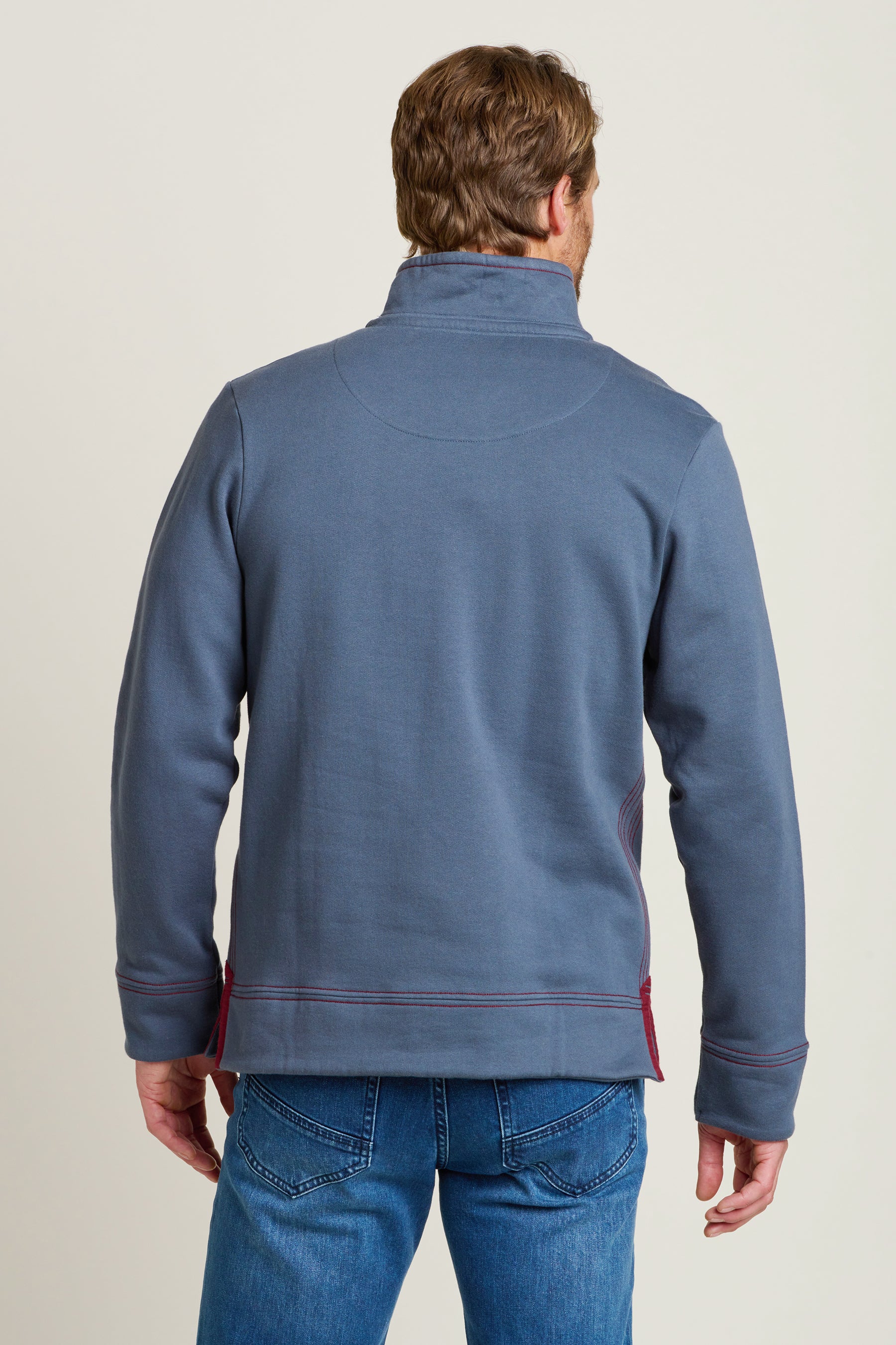 Blue Quarter Zip Sweatshirt