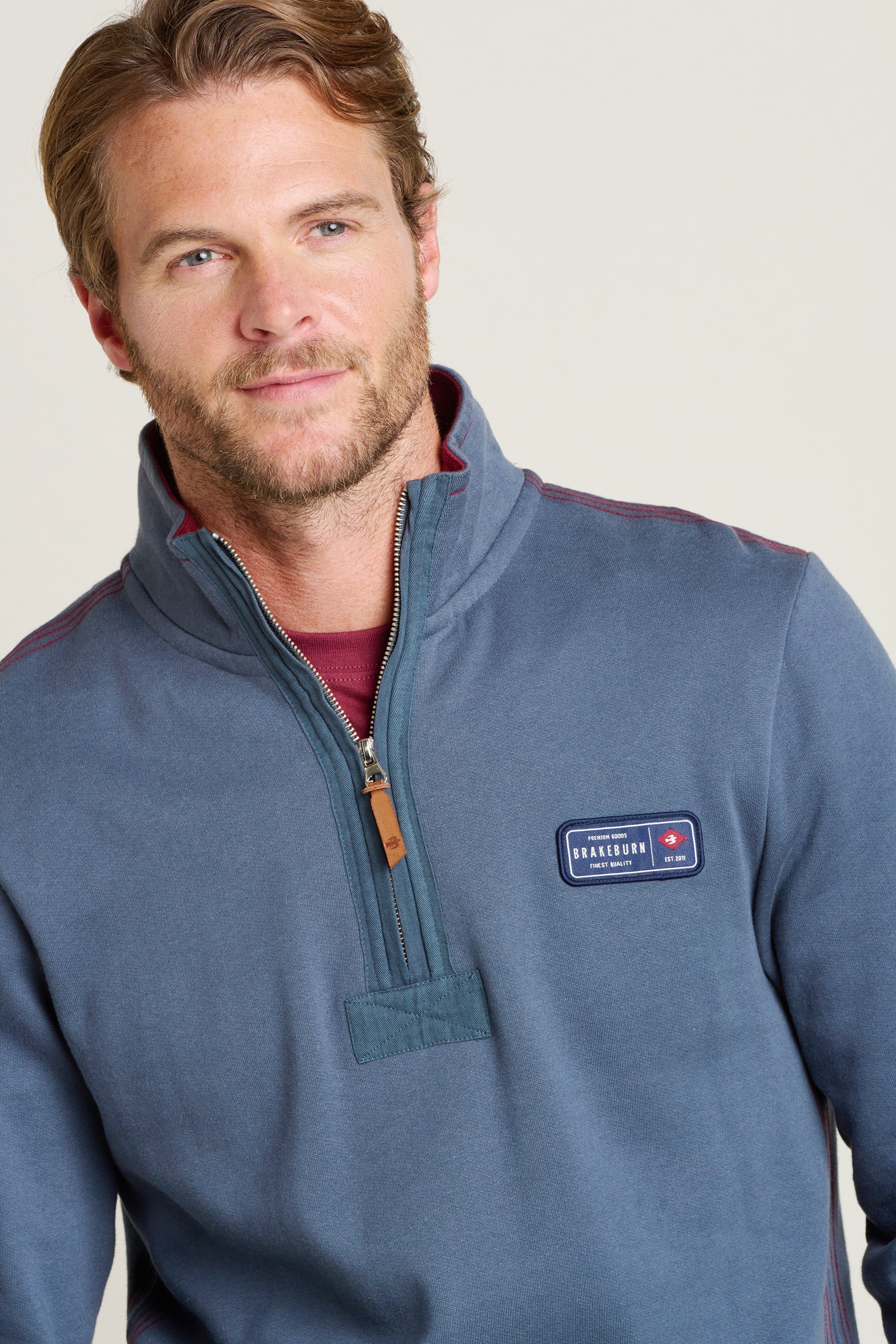 Blue Quarter Zip Sweatshirt