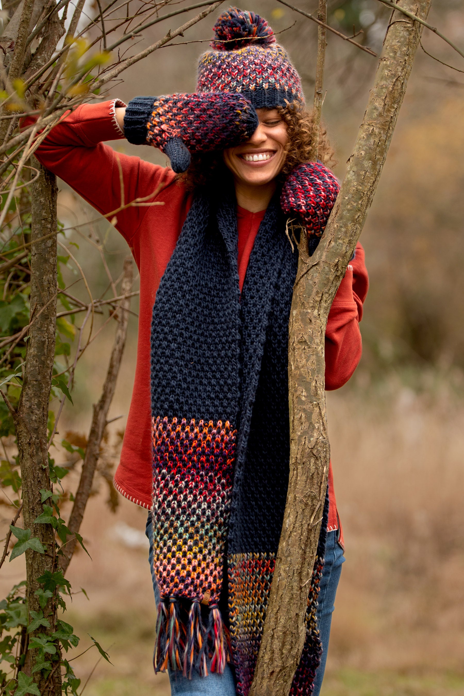 Knitted Scarf Scarf Tassels Crochet How To Put Tassels On A Scarf