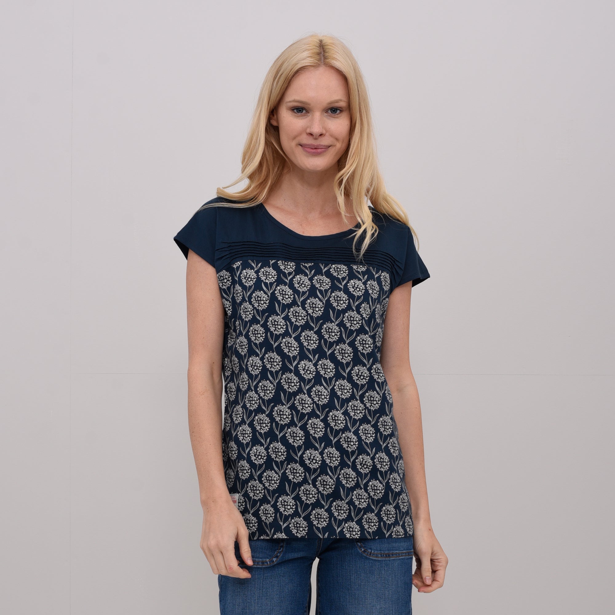 Spring Flower Tshirt Navy