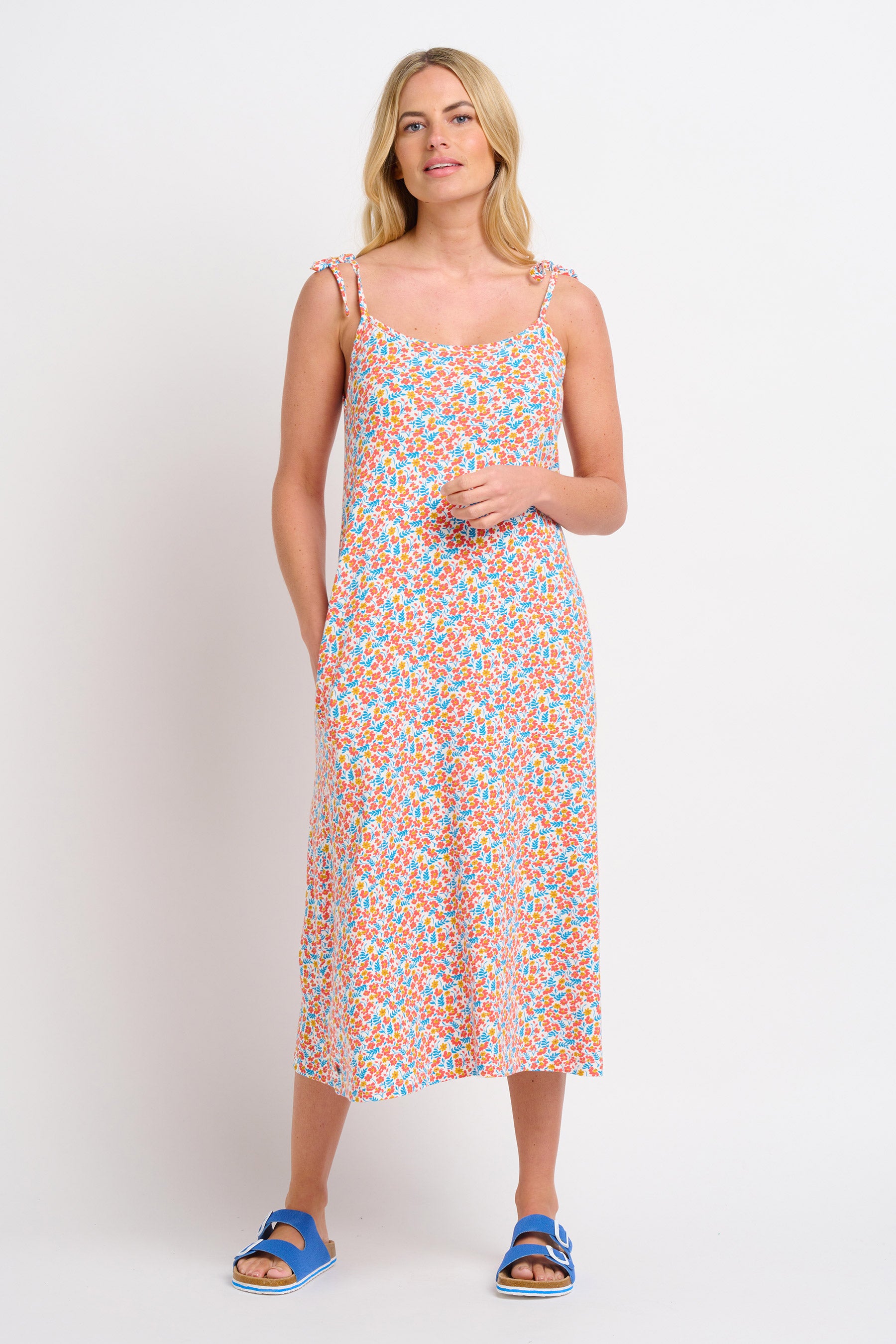 Whimsical Floral Strappy Dress