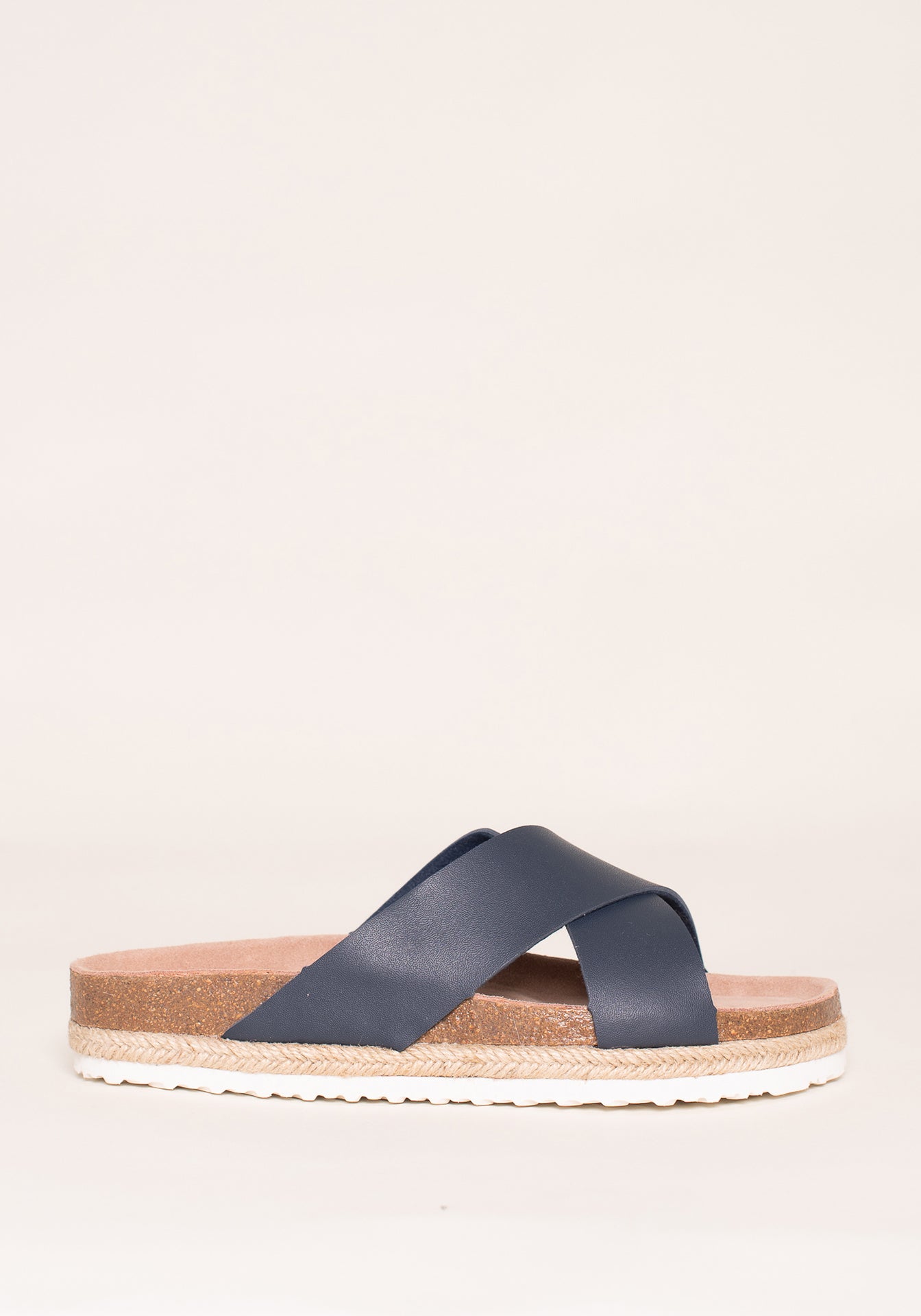 Blue Cross Strap Sandals