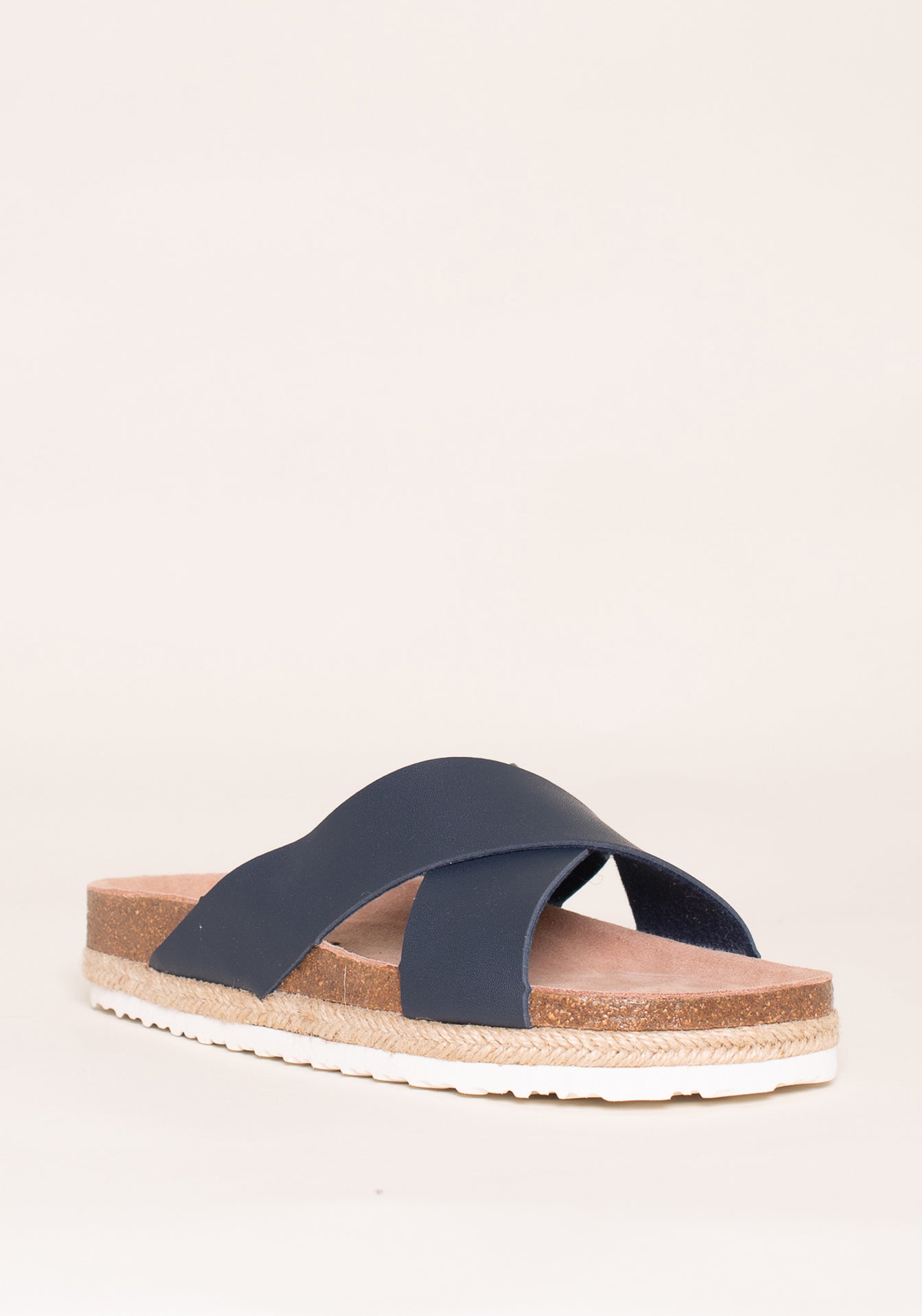 Blue Cross Strap Sandals