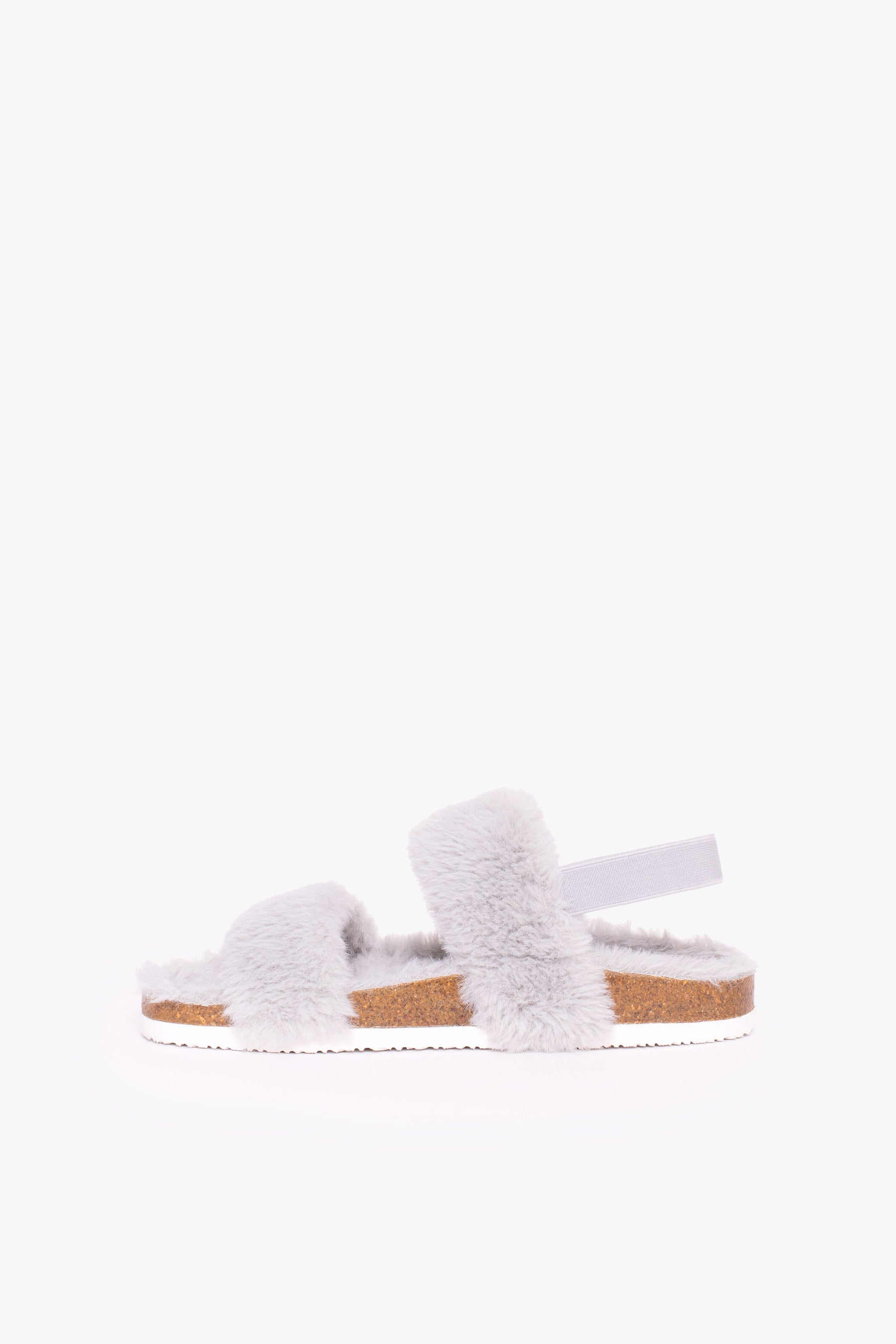 Light Grey Fluffy Slippers