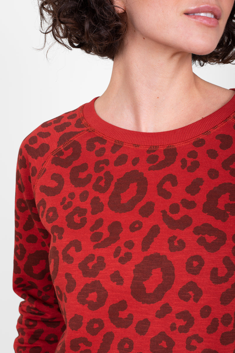 Leopard Raglan Sweatshirt