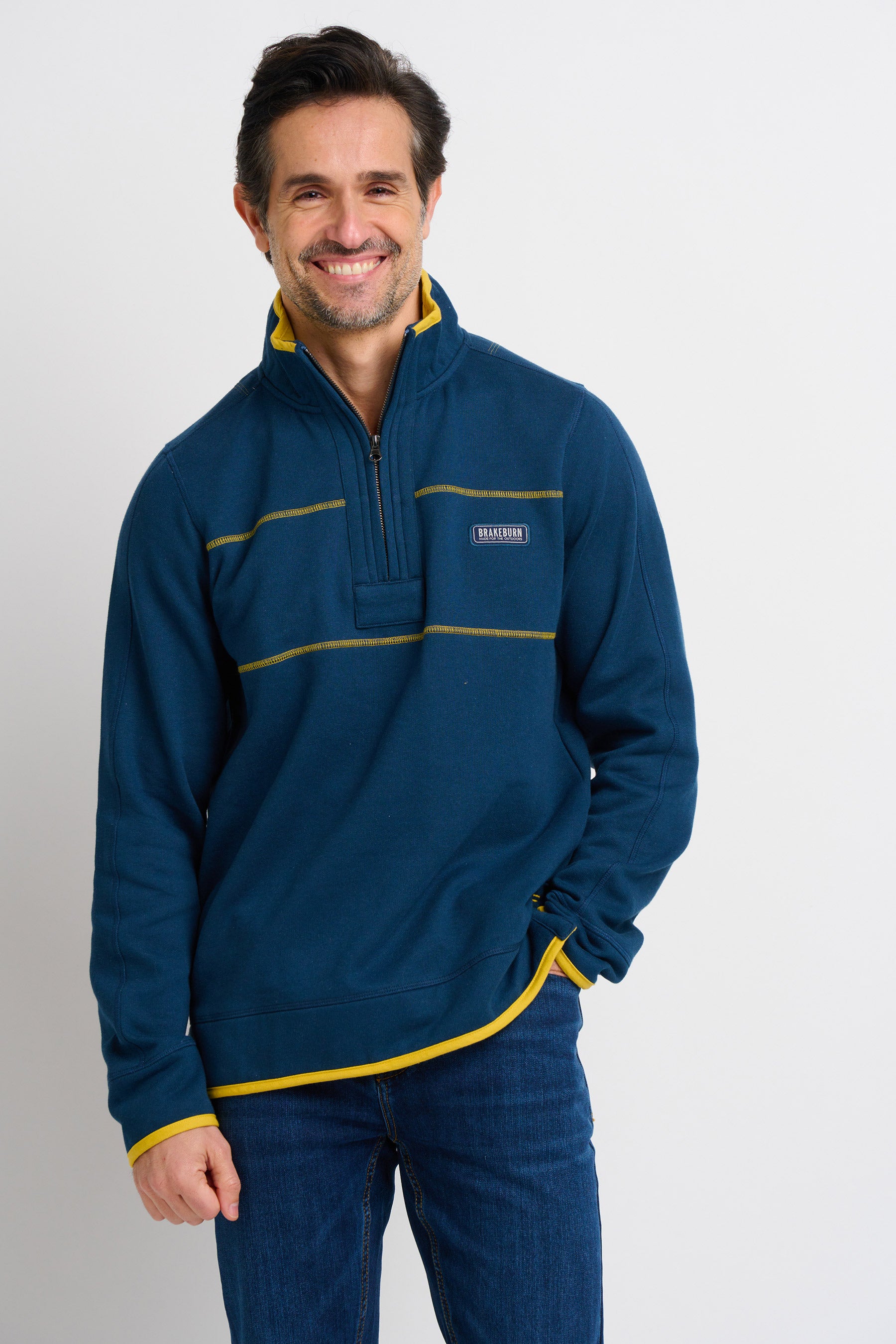 Navy Quarter Zip Sweat
