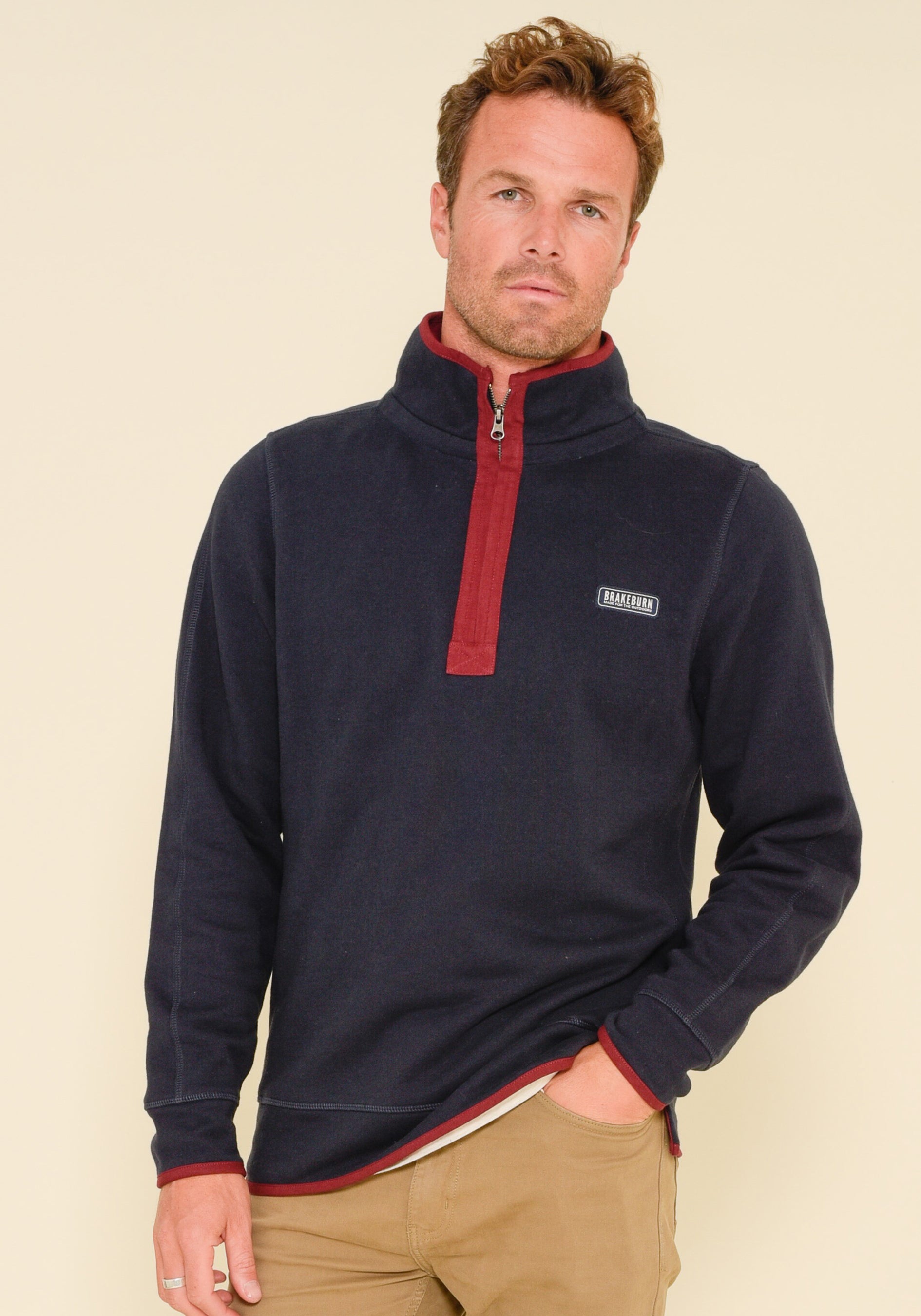 Quarter Zip Navy Sweat