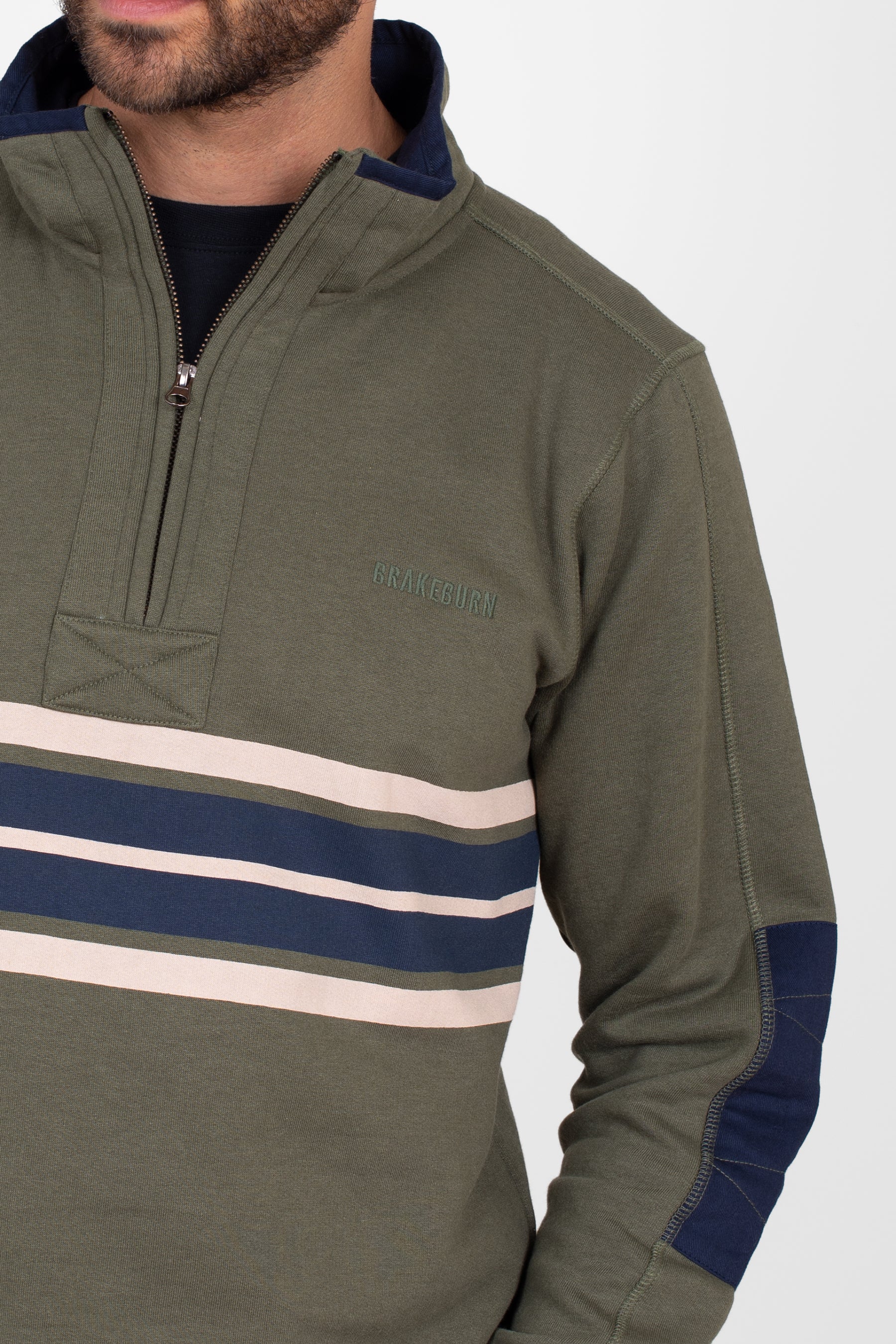 Stripe 1/4 Zip Sweatshirt
