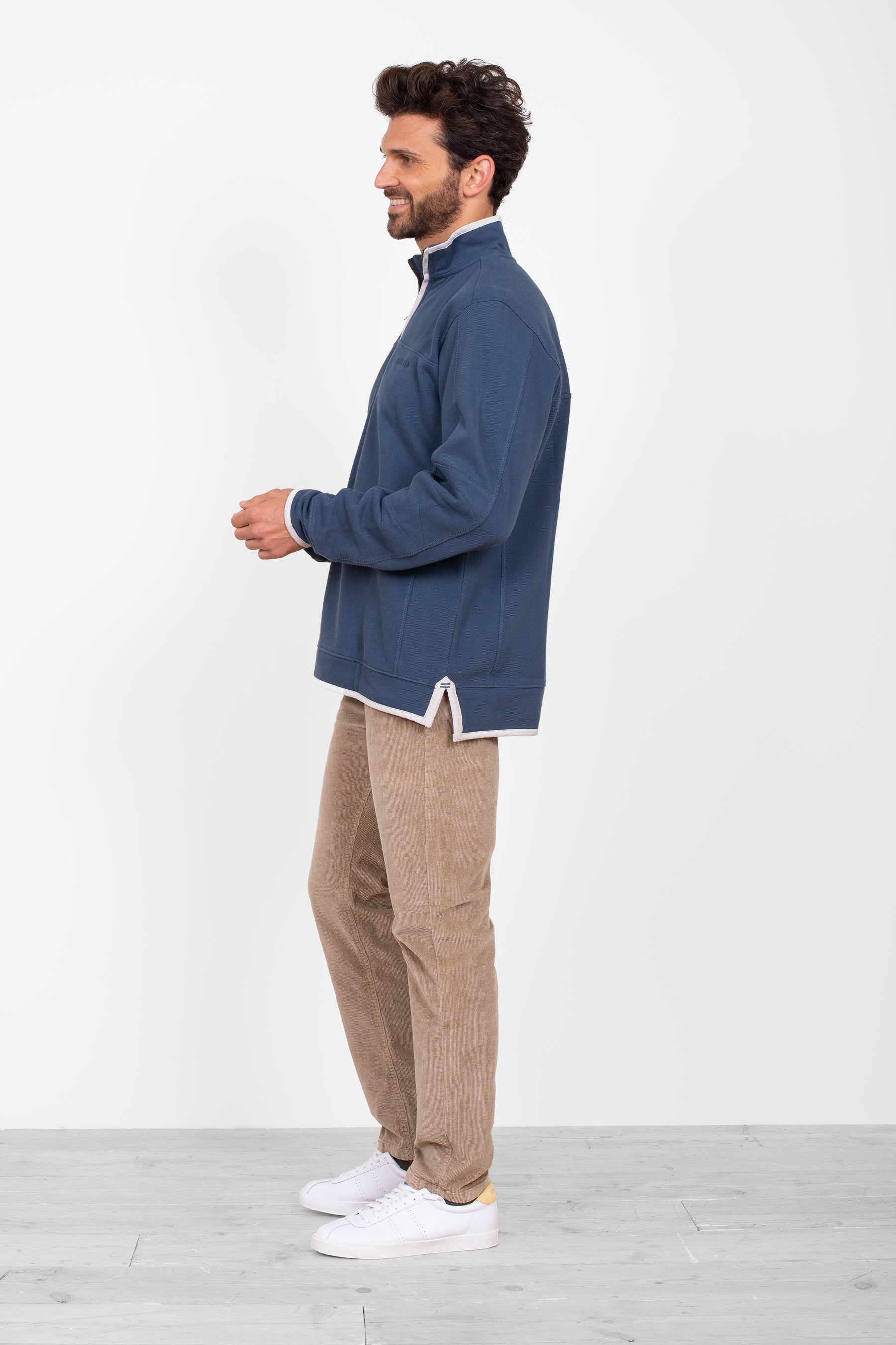 1/4 Zip Pique Sweatshirt