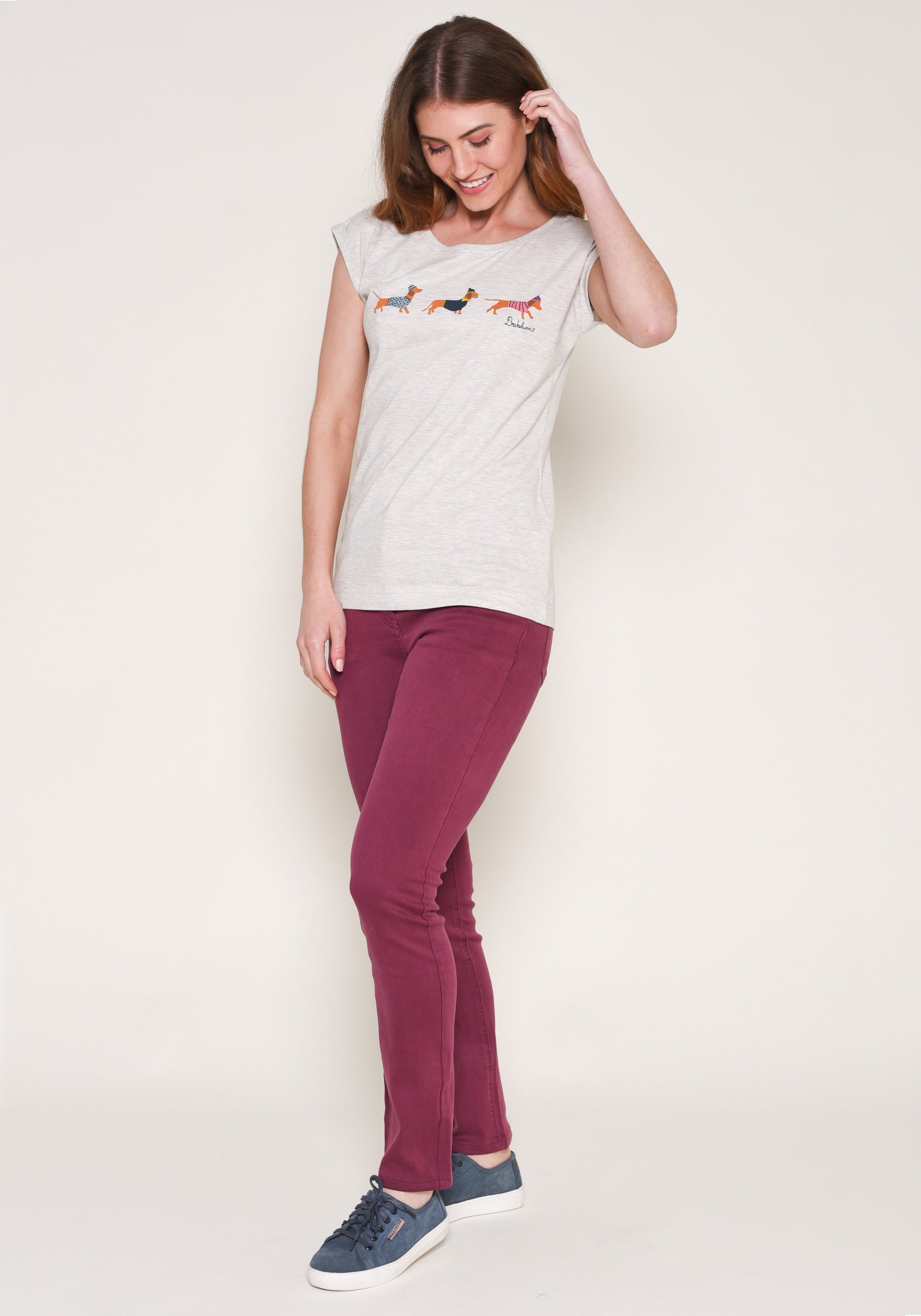 Embroidered Sausage Dog Tshirt