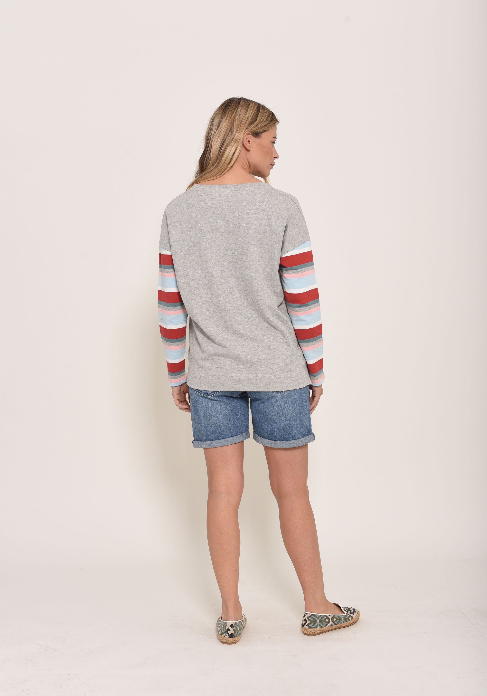 Stripe Sleeve Sweat