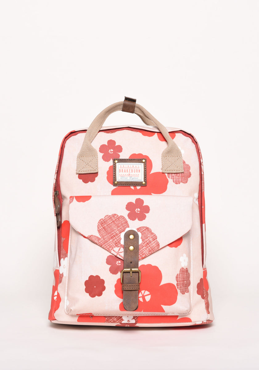 brakeburn mini backpack Wild Rose Print Small Rucksack For Women