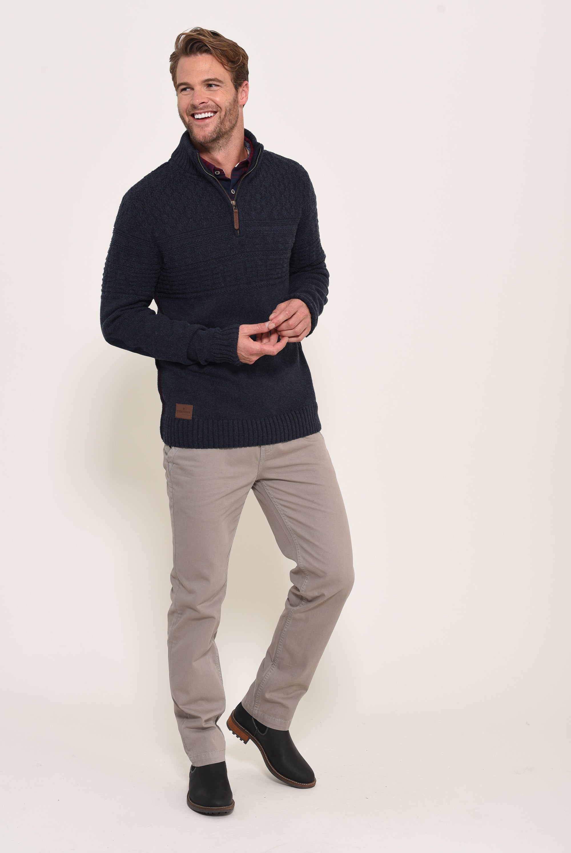 Quarter Zip Neck Jumper