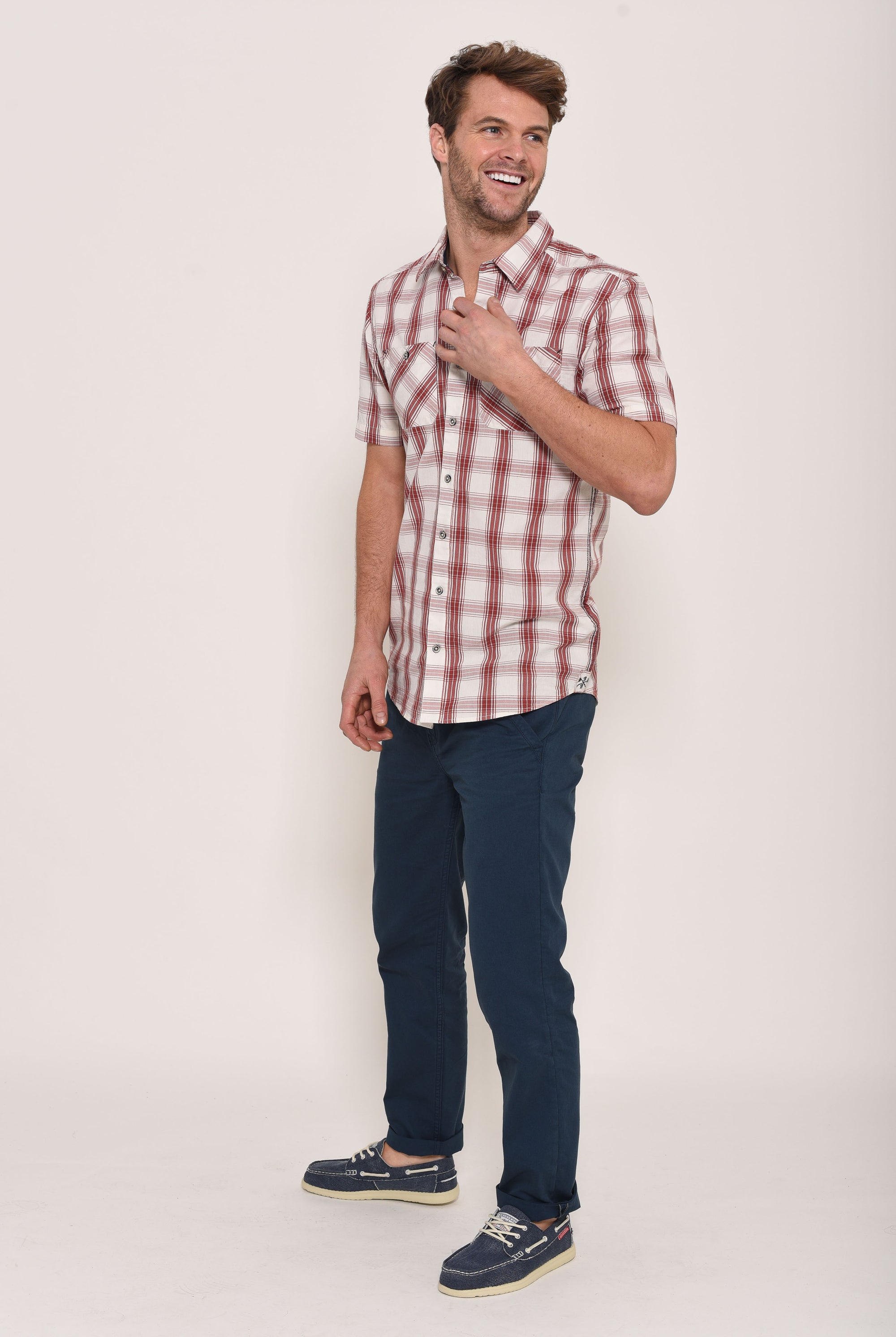 Short Sleeve Shirt Red Check