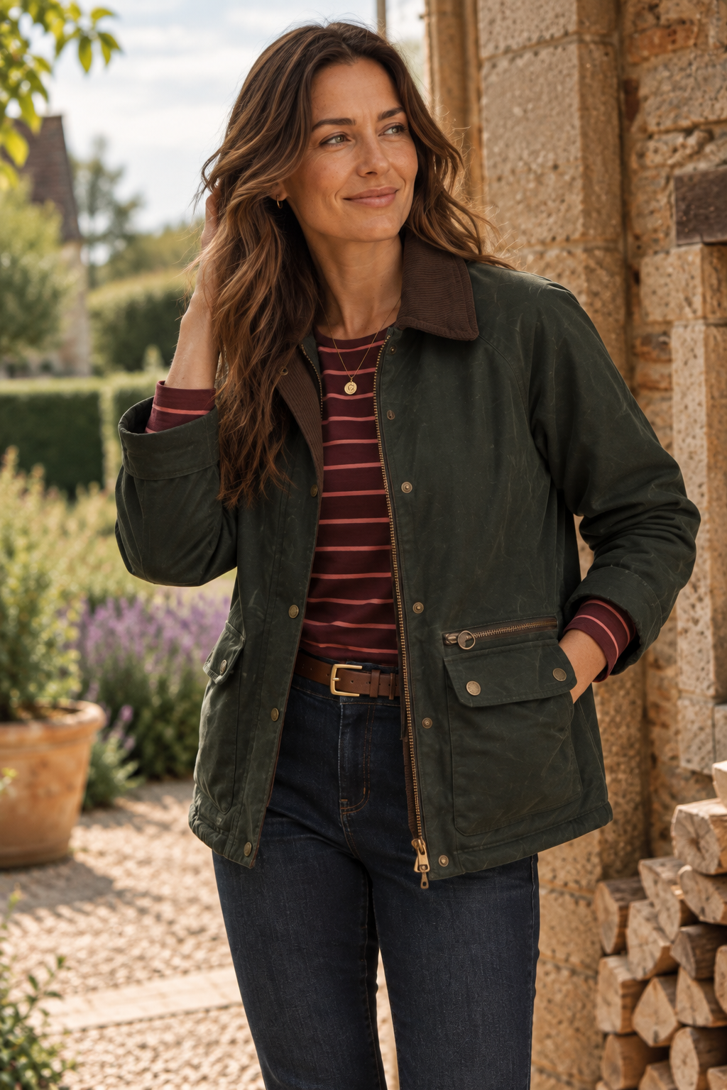 Pear Cord Collar Barn Jacket