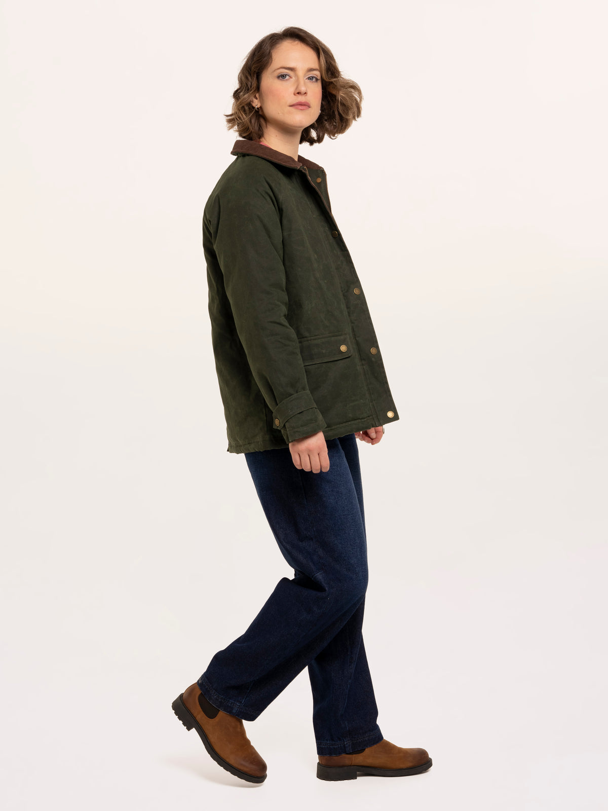Pear Cord Collar Barn Jacket